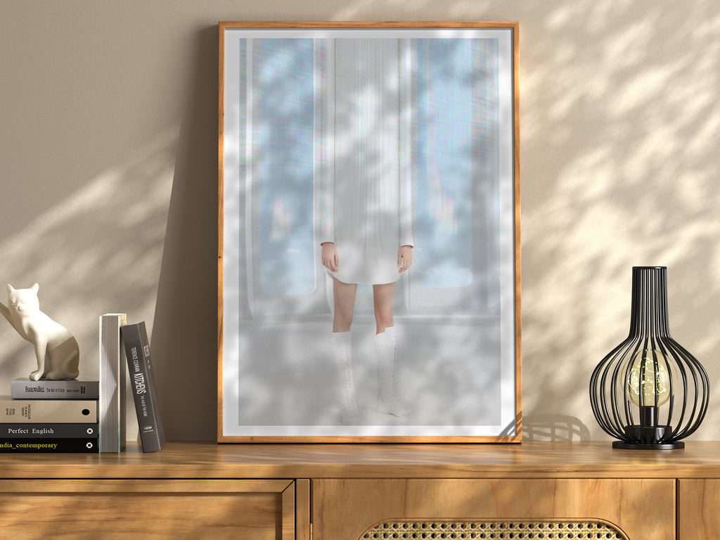 Ethereal White Fashion Portrait - Surreal Minimalist Artwork for Contemporary Home Decor and Living Spaces | Untitled (144) Giclée Print