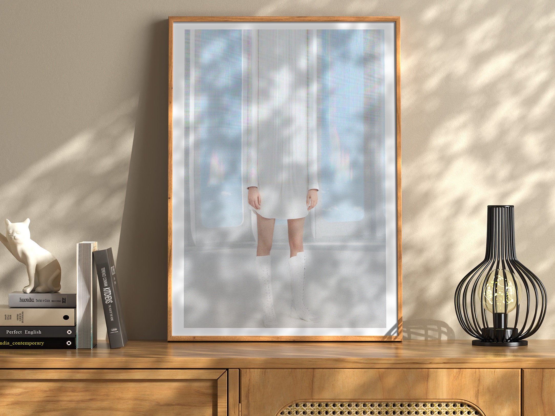 Ethereal White Fashion Portrait - Surreal Minimalist Artwork for Contemporary Home Decor and Living Spaces | Untitled (144) Giclée Print