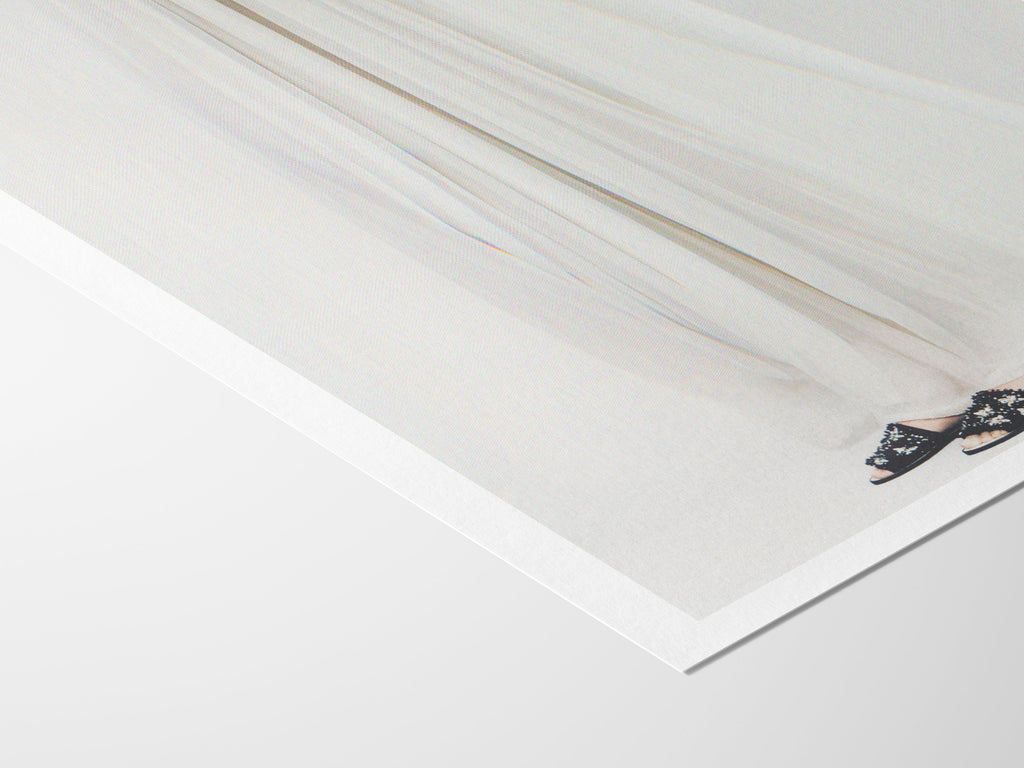 Ethereal White Fabric Flowing Art Print - Minimalist Feminine Decor for Bedroom, Living Room, or Office | Untitled (147) Giclée Print