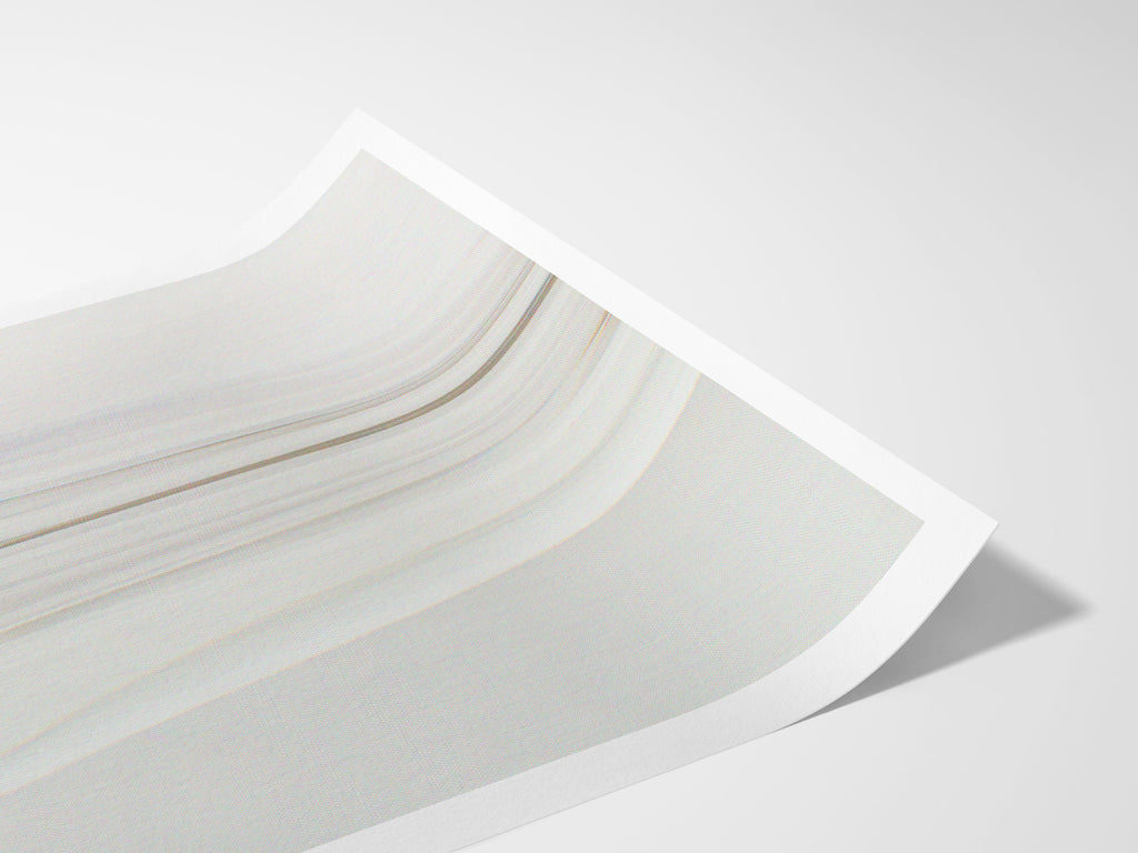 Ethereal White Fabric Flowing Art Print - Minimalist Feminine Decor for Bedroom, Living Room, or Office | Untitled (147) Giclée Print