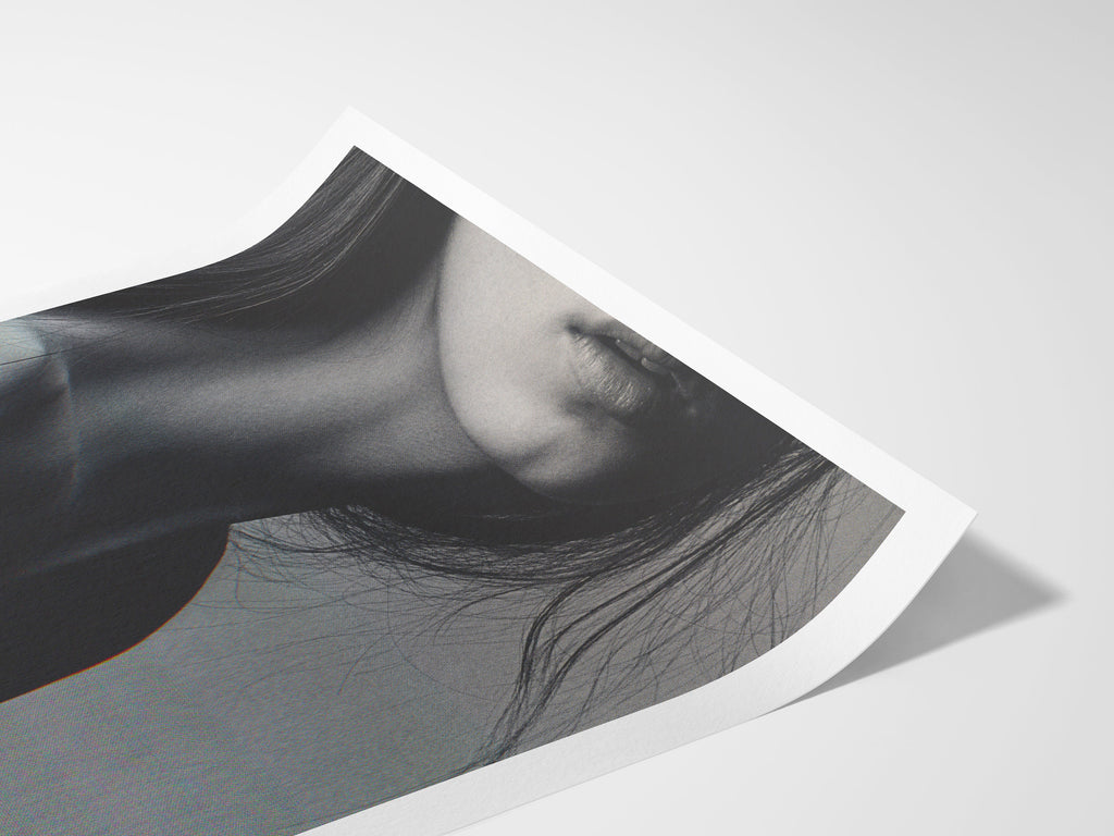 Elegant Black and White Portrait Art Print - Minimalist Aesthetic for Contemporary Home Decor | Untitled (148) Giclée Print