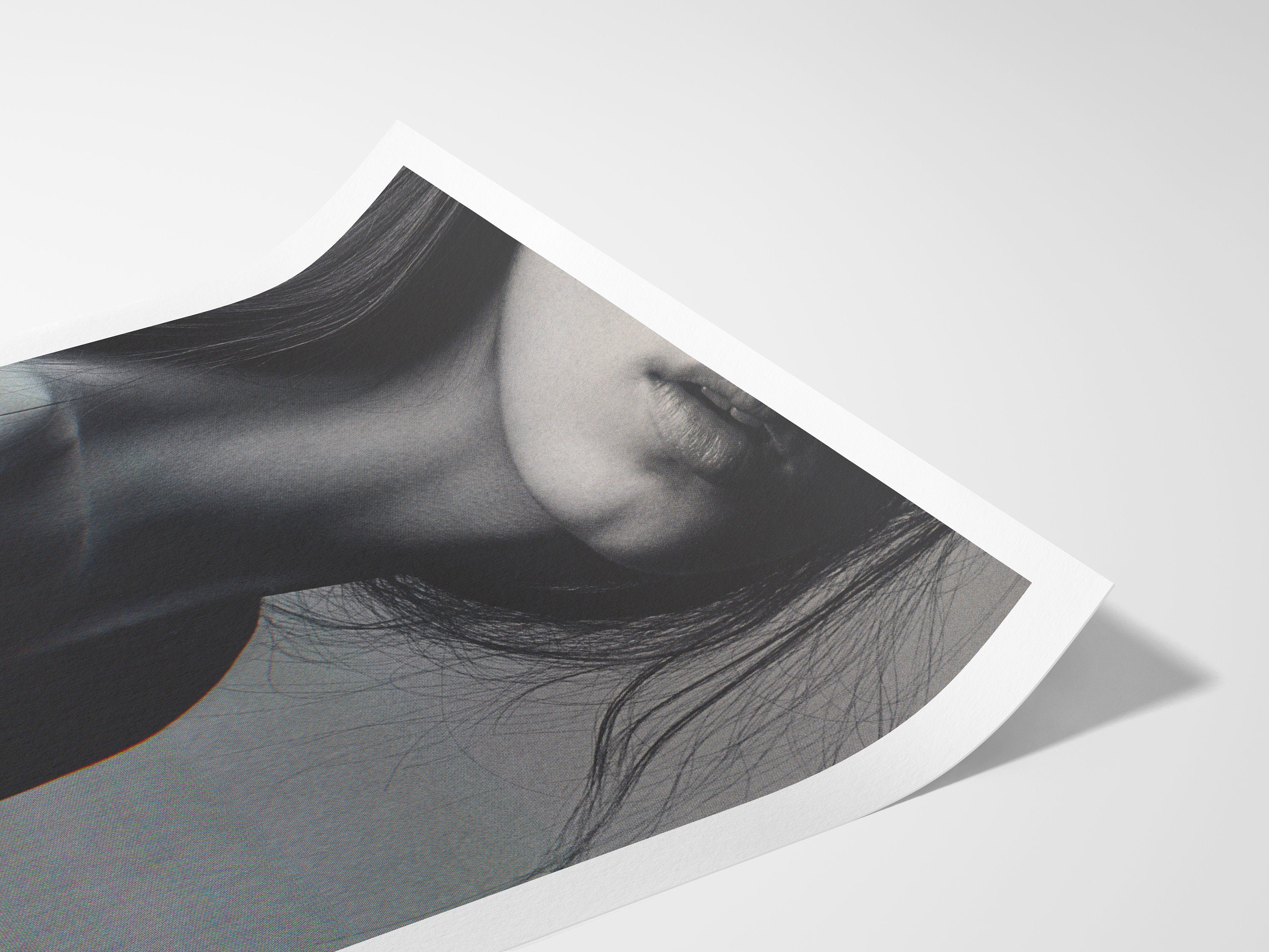 Elegant Black and White Portrait Art Print - Minimalist Aesthetic for Contemporary Home Decor | Untitled (148) Giclée Print