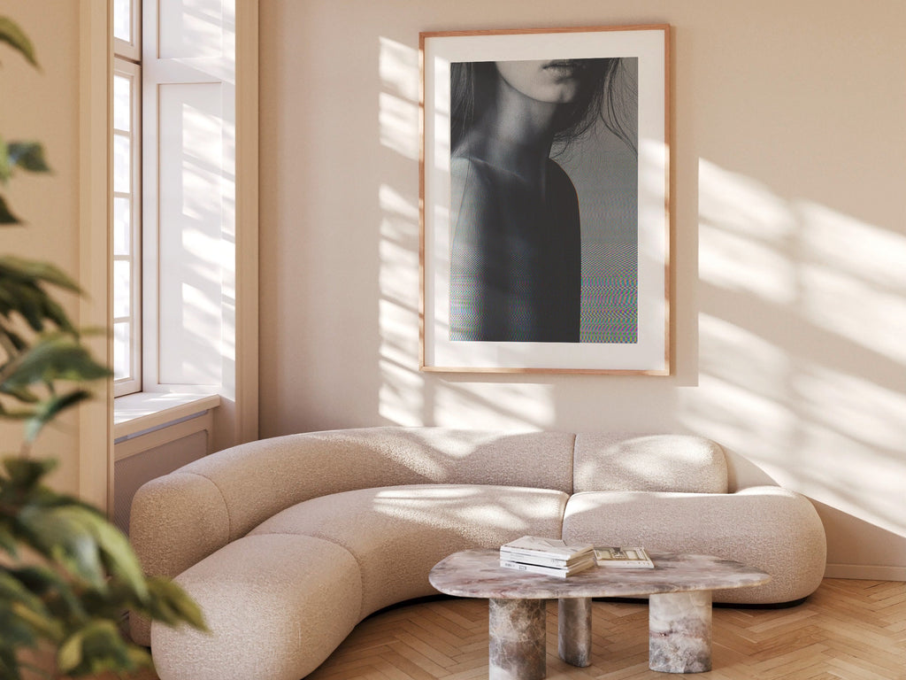 Elegant Black and White Portrait Art Print - Minimalist Aesthetic for Contemporary Home Decor | Untitled (148) Giclée Print