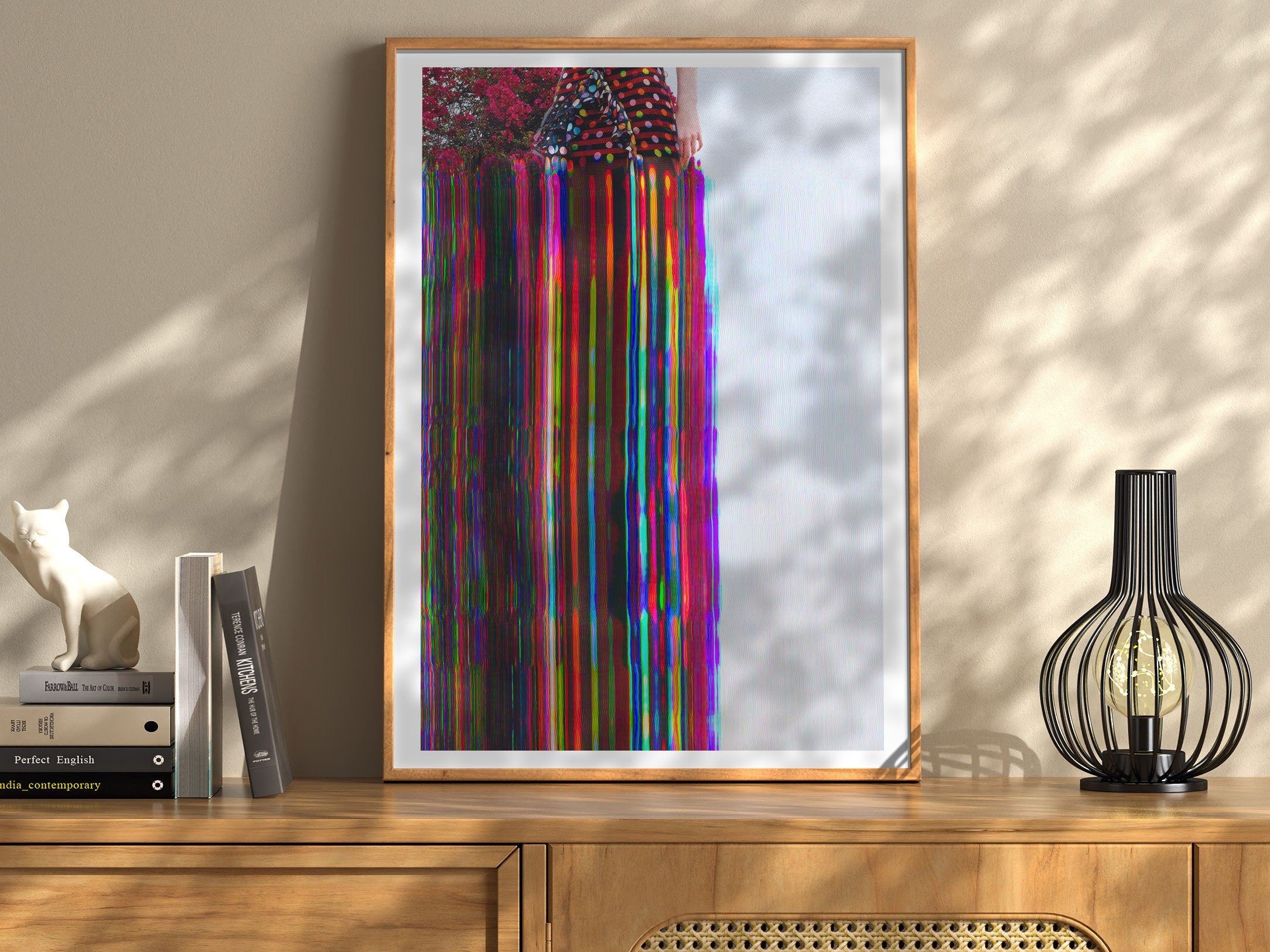 Vibrant Altered Fashion Portrait Wall Art - Colorful Surreal Glitch Decor for Home or Office Spaces | Untitled (150) Giclée Print