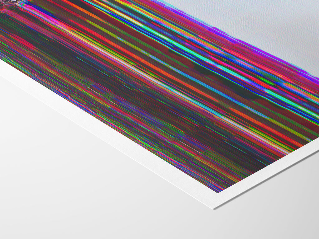 Vibrant Altered Fashion Portrait Wall Art - Colorful Surreal Glitch Decor for Home or Office Spaces | Untitled (150) Giclée Print