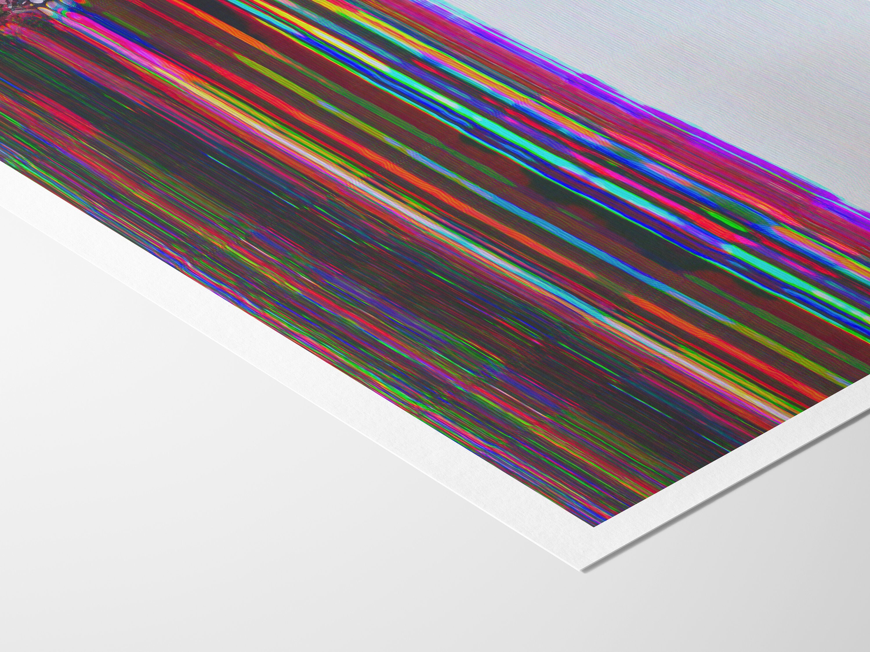 Vibrant Altered Fashion Portrait Wall Art - Colorful Surreal Glitch Decor for Home or Office Spaces | Untitled (150) Giclée Print