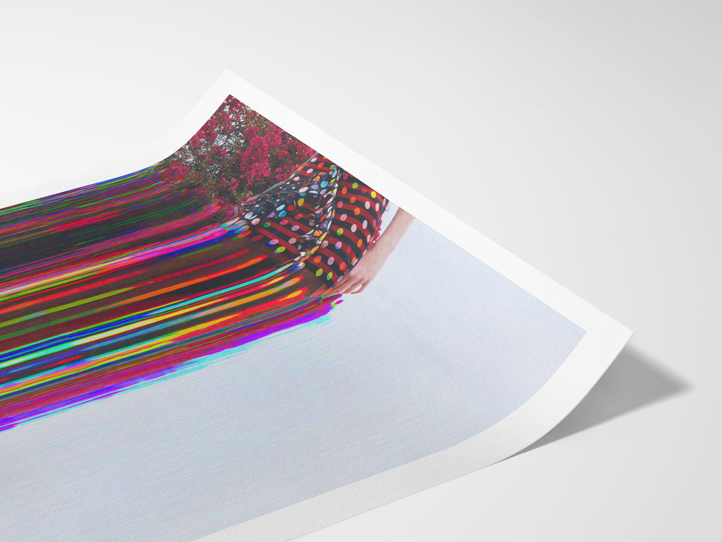 Vibrant Altered Fashion Portrait Wall Art - Colorful Surreal Glitch Decor for Home or Office Spaces | Untitled (150) Giclée Print