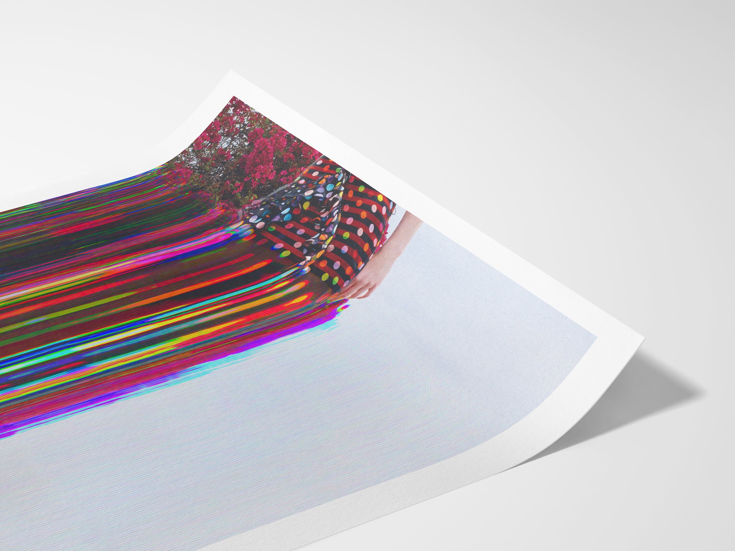 Vibrant Altered Fashion Portrait Wall Art - Colorful Surreal Glitch Decor for Home or Office Spaces | Untitled (150) Giclée Print