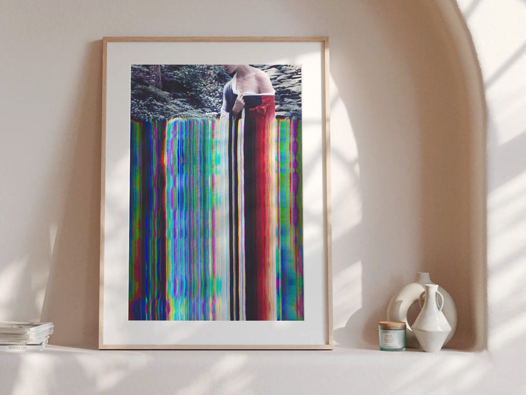 Woman In Nature Altered Fashion Photo Wall Art - Colorful Maximalist Aesthetic Decor for Home, Office, Bedroom | Untitled (152) Giclée Print