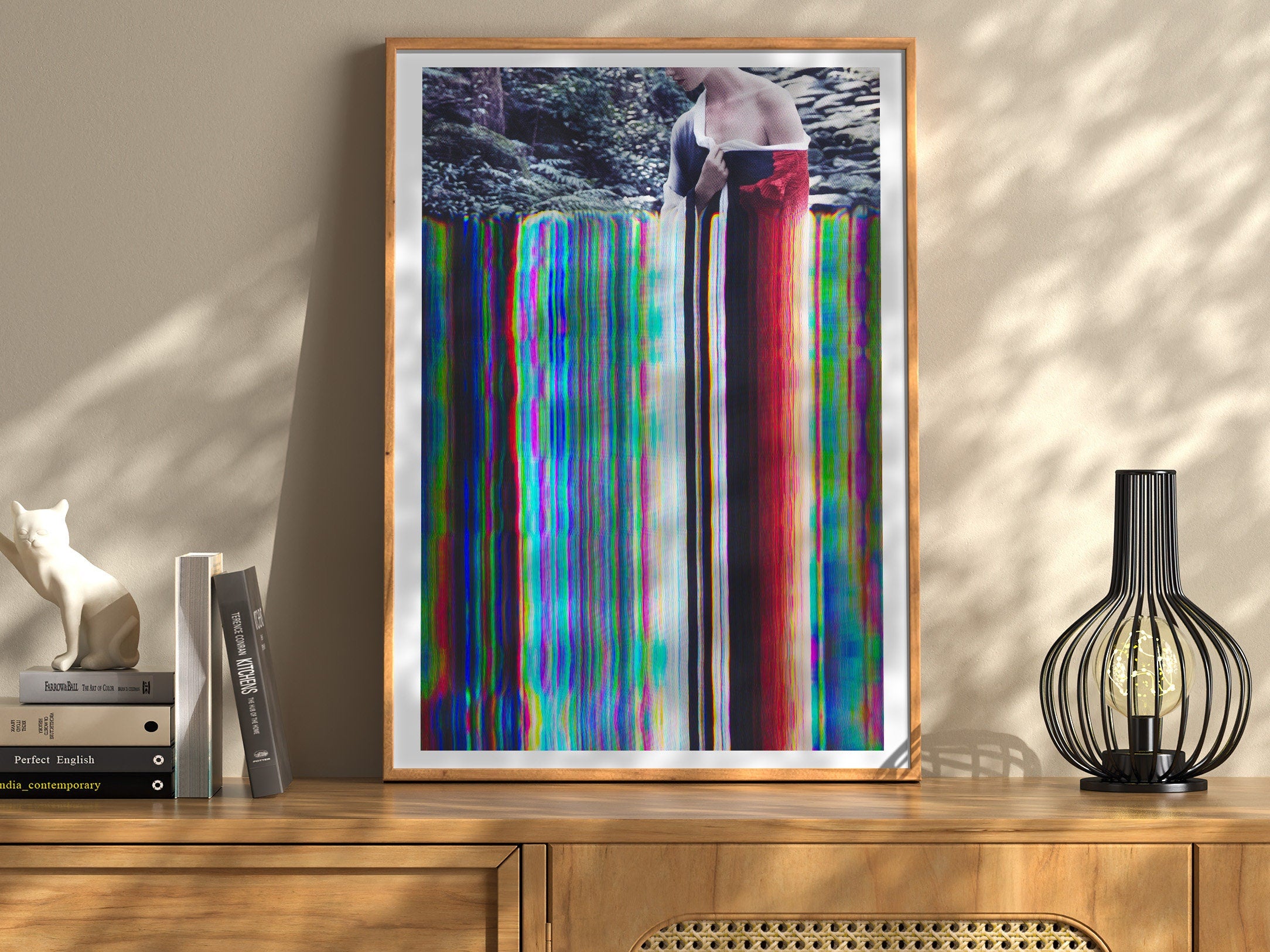 Woman In Nature Altered Fashion Photo Wall Art - Colorful Maximalist Aesthetic Decor for Home, Office, Bedroom | Untitled (152) Giclée Print