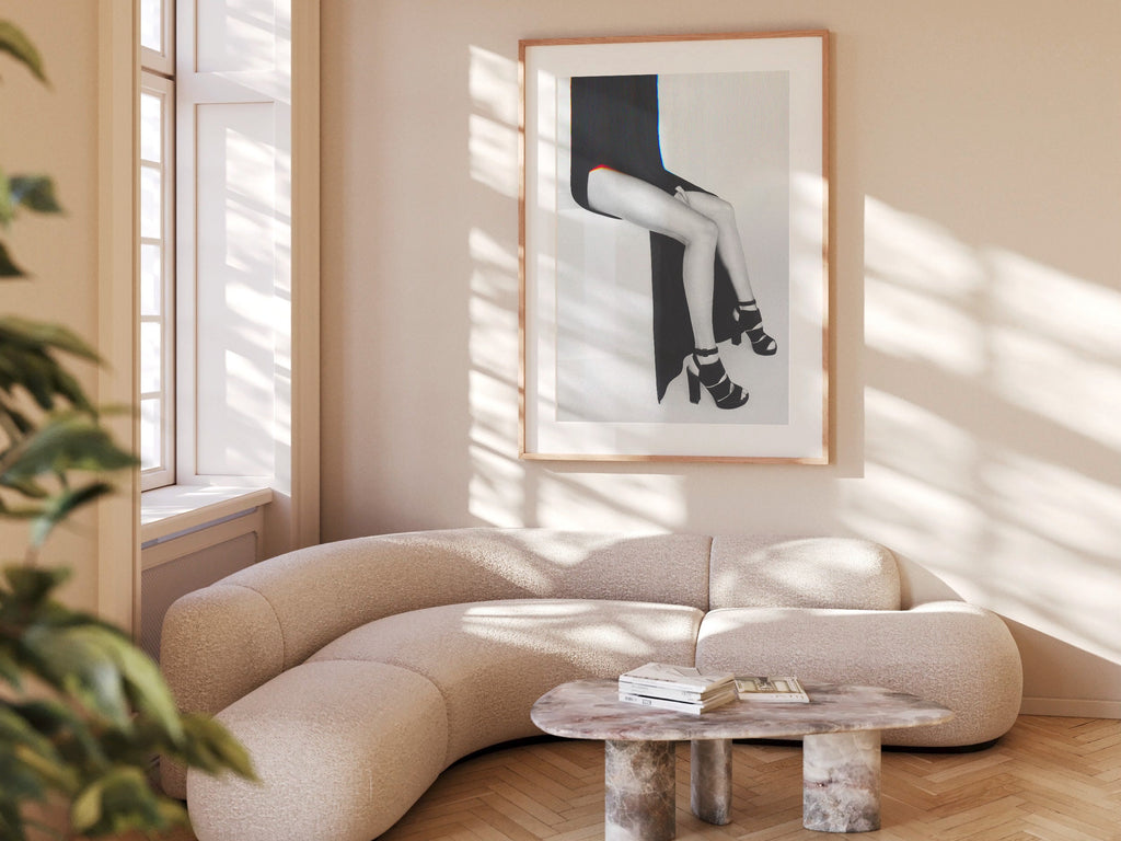 Chic Monochrome Fashion Photography Wall Art - Elegant Feminine Decor for Living Room, Bedroom, or Office | Untitled (159) Giclée Print