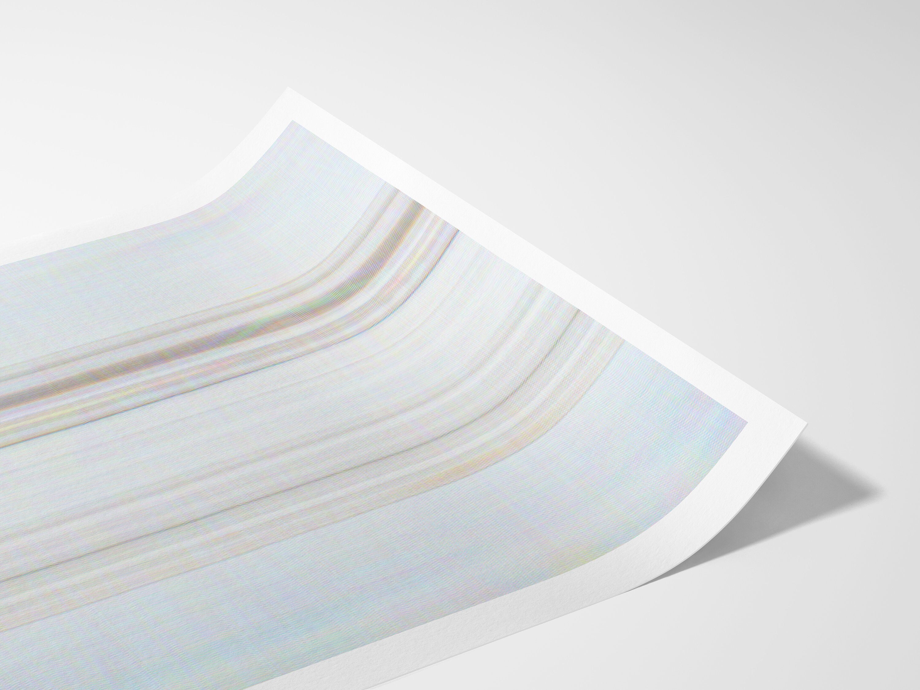 Ethereal White Drapery with Subtle Human Presence - Minimalist Contemporary Wall Art for Tranquil Spaces | Untitled (160) Giclée Print