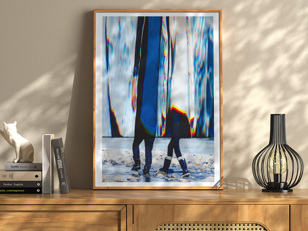 Surreal Altered Photo of Walking Figures - Colorful Abstract Wall Art for Contemporary Home Decor | Untitled (164) Giclée Print