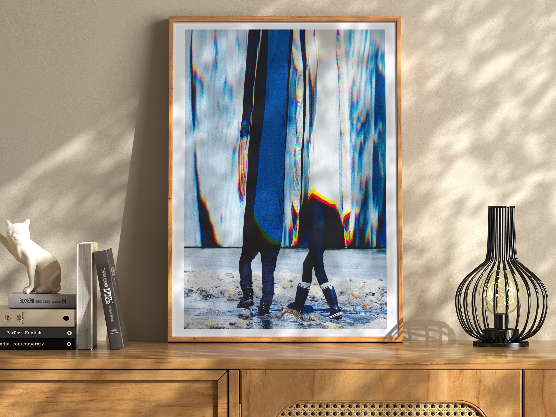 Surreal Altered Photo of Walking Figures - Colorful Abstract Wall Art for Contemporary Home Decor | Untitled (164) Giclée Print
