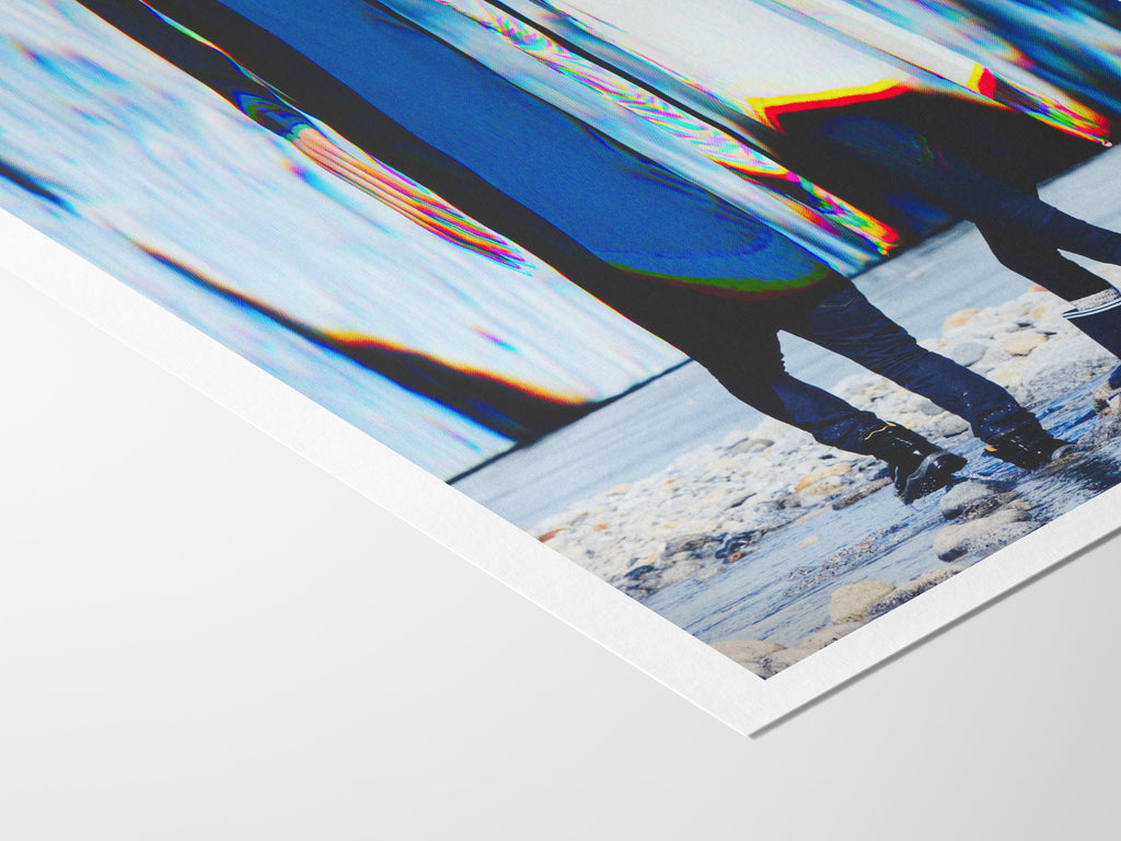 Surreal Altered Photo of Walking Figures - Colorful Abstract Wall Art for Contemporary Home Decor | Untitled (164) Giclée Print