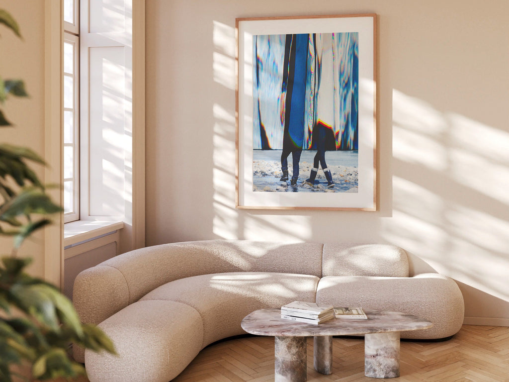 Surreal Altered Photo of Walking Figures - Colorful Abstract Wall Art for Contemporary Home Decor | Untitled (164) Giclée Print