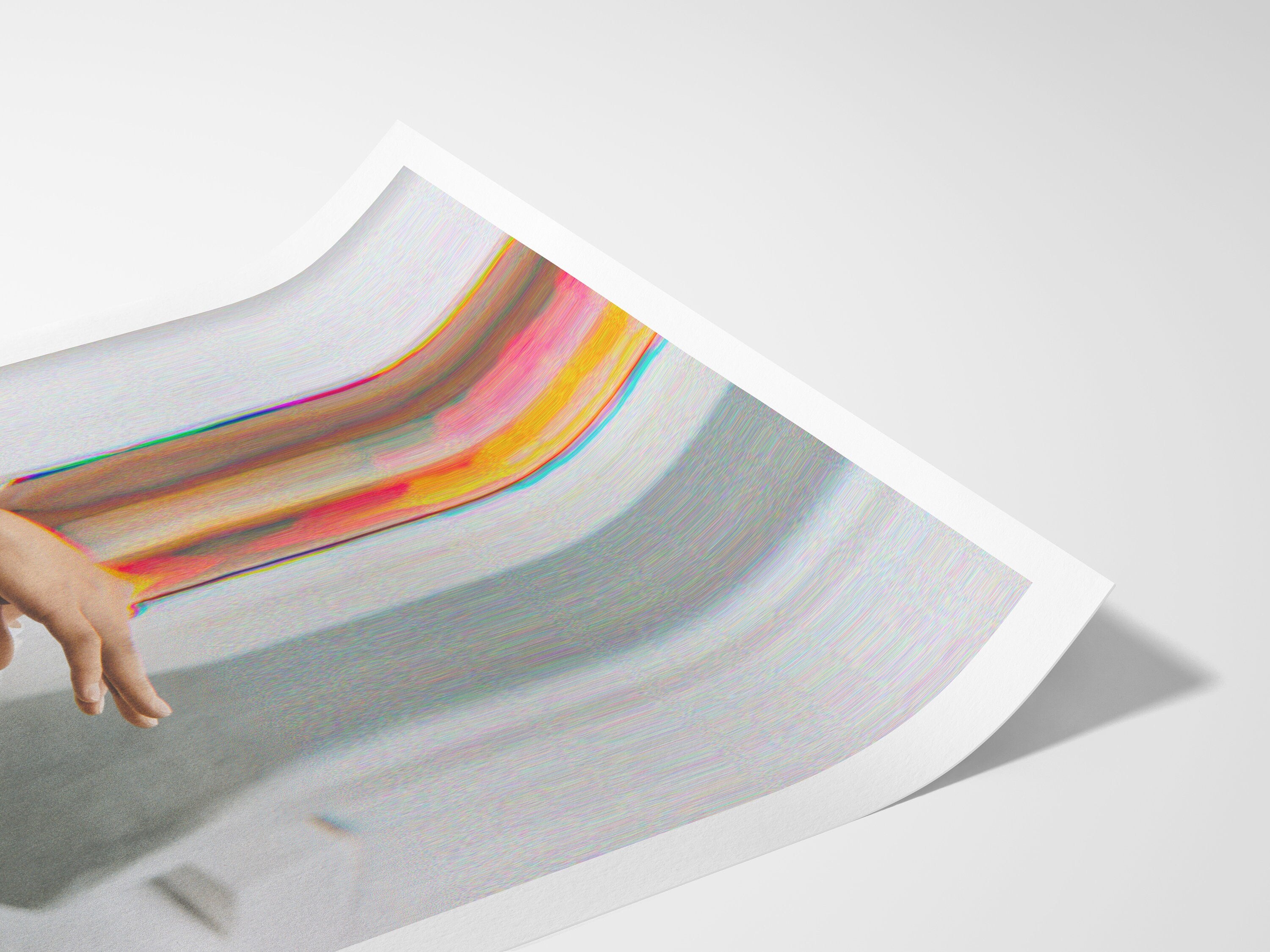 Altered Portrait Fashion Photo Wall Art - Postmodern Eclectic Glitch Aesthetic Decor For Home, Office, Bedroom | Untitled (166) Giclée Print