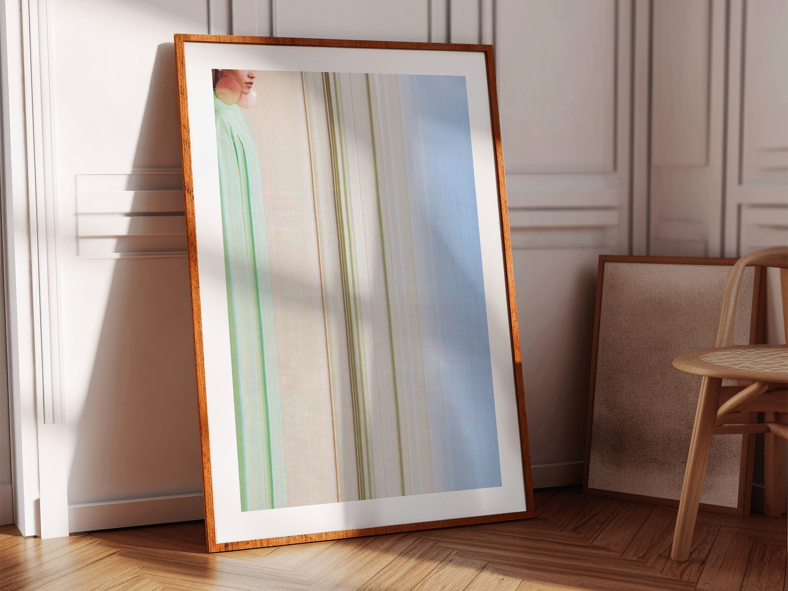 Surreal Minimalist Altered Fashion Portrait - Soft Pastel Abstract Wall Art for Contemporary Home Decor | Untitled (170) Giclée Print