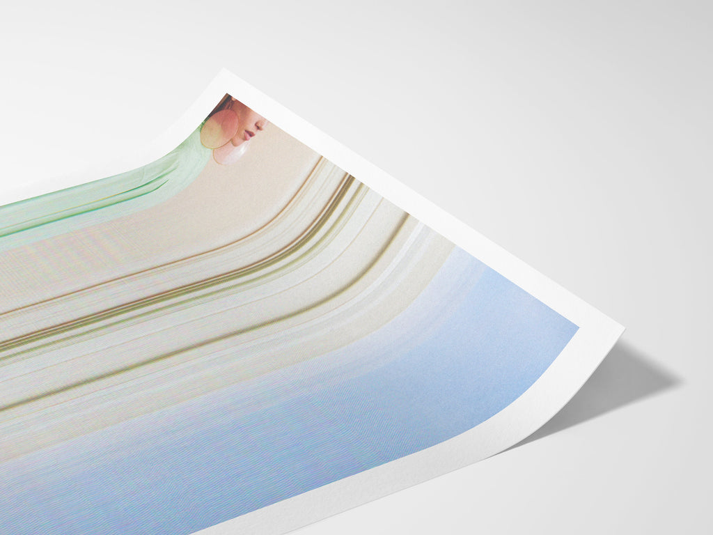 Surreal Minimalist Altered Fashion Portrait - Soft Pastel Abstract Wall Art for Contemporary Home Decor | Untitled (170) Giclée Print