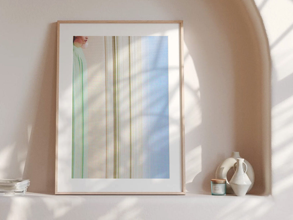 Surreal Minimalist Altered Fashion Portrait - Soft Pastel Abstract Wall Art for Contemporary Home Decor | Untitled (170) Giclée Print