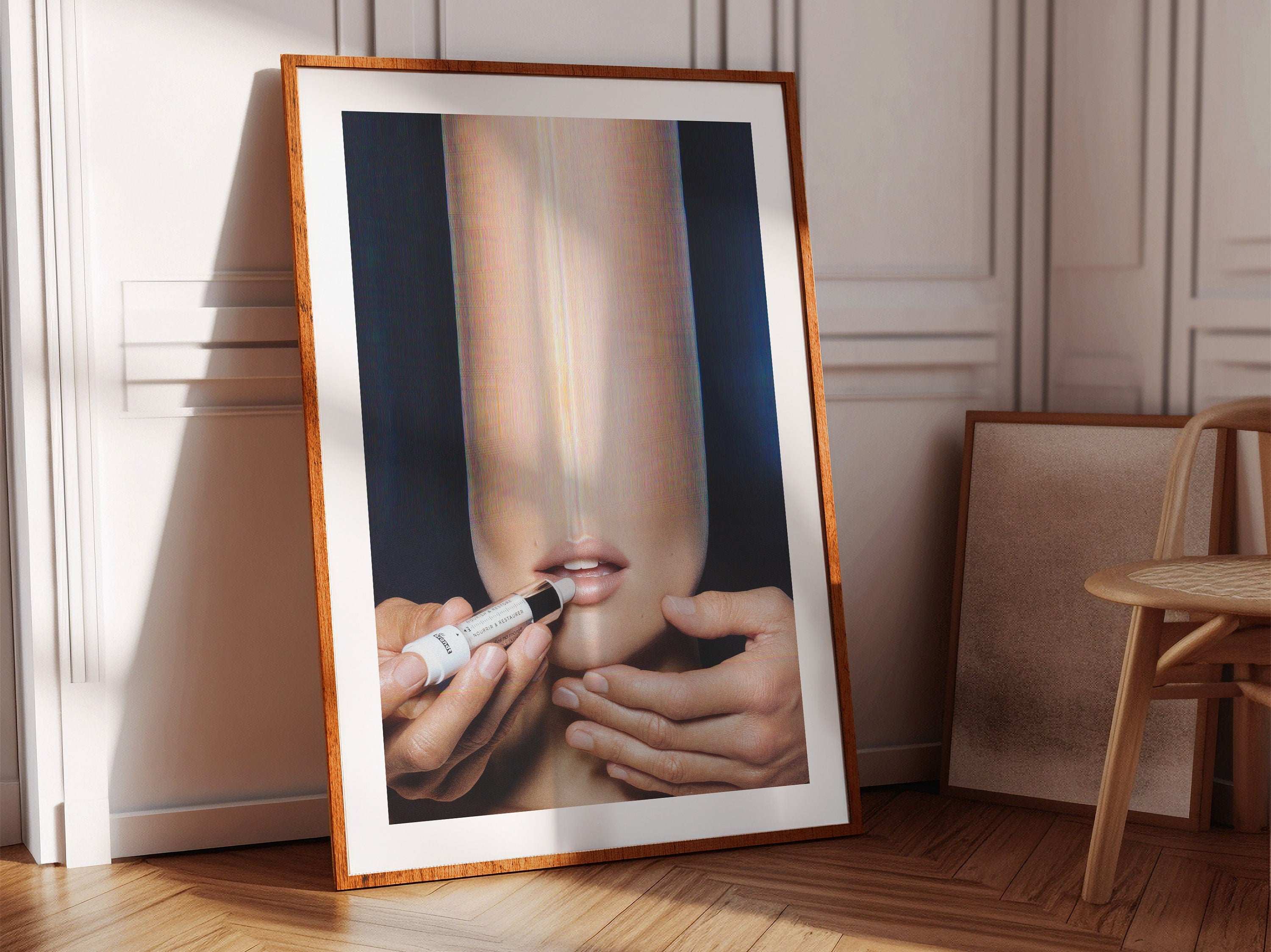 Altered Beauty Ad Photo Wall Art - Postmodern Surreal Makeup Wall Decor for Home, Office, Apartment, Salon | Untitled (171) Giclée Print