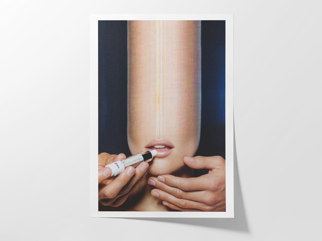 Altered Beauty Ad Photo Wall Art - Postmodern Surreal Makeup Wall Decor for Home, Office, Apartment, Salon | Untitled (171) Giclée Print