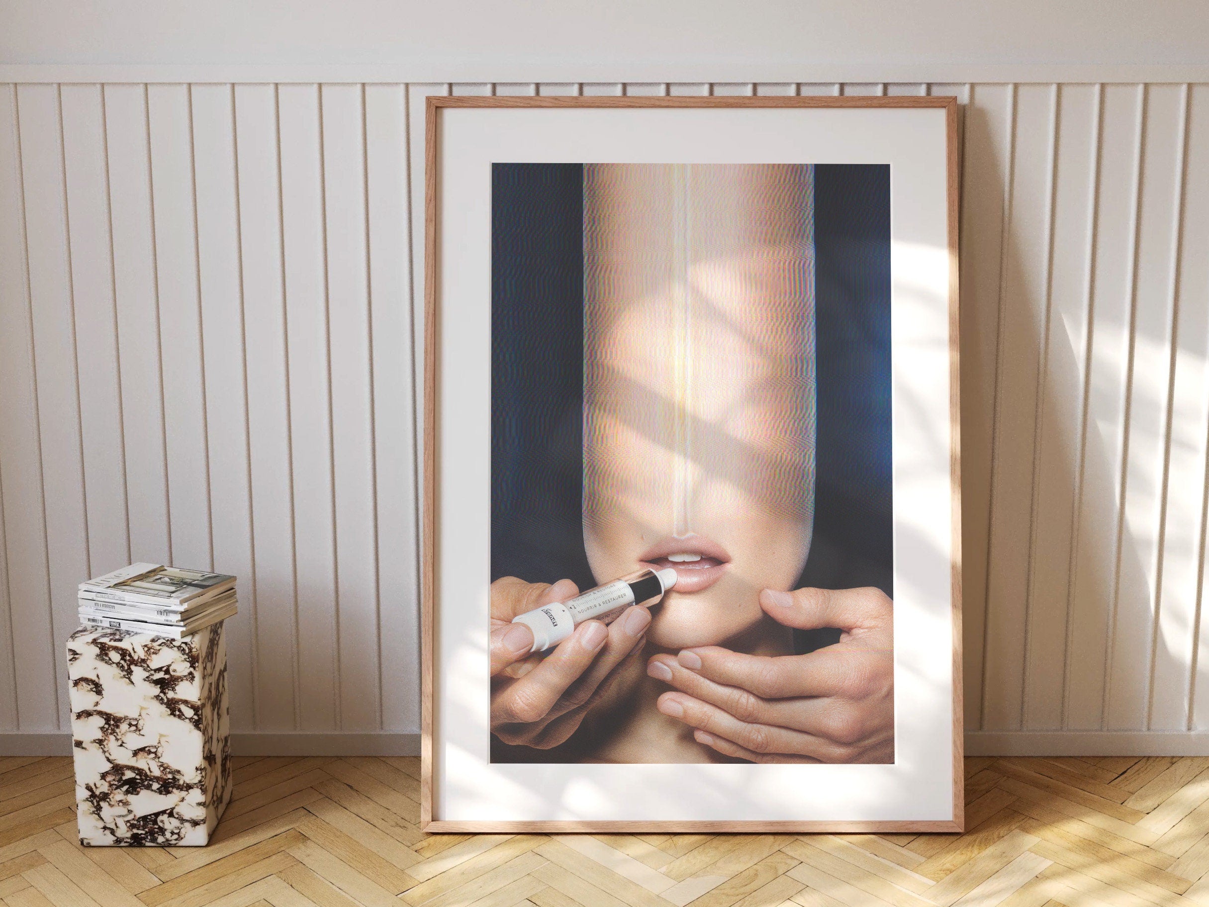 Altered Beauty Ad Photo Wall Art - Postmodern Surreal Makeup Wall Decor for Home, Office, Apartment, Salon | Untitled (171) Giclée Print