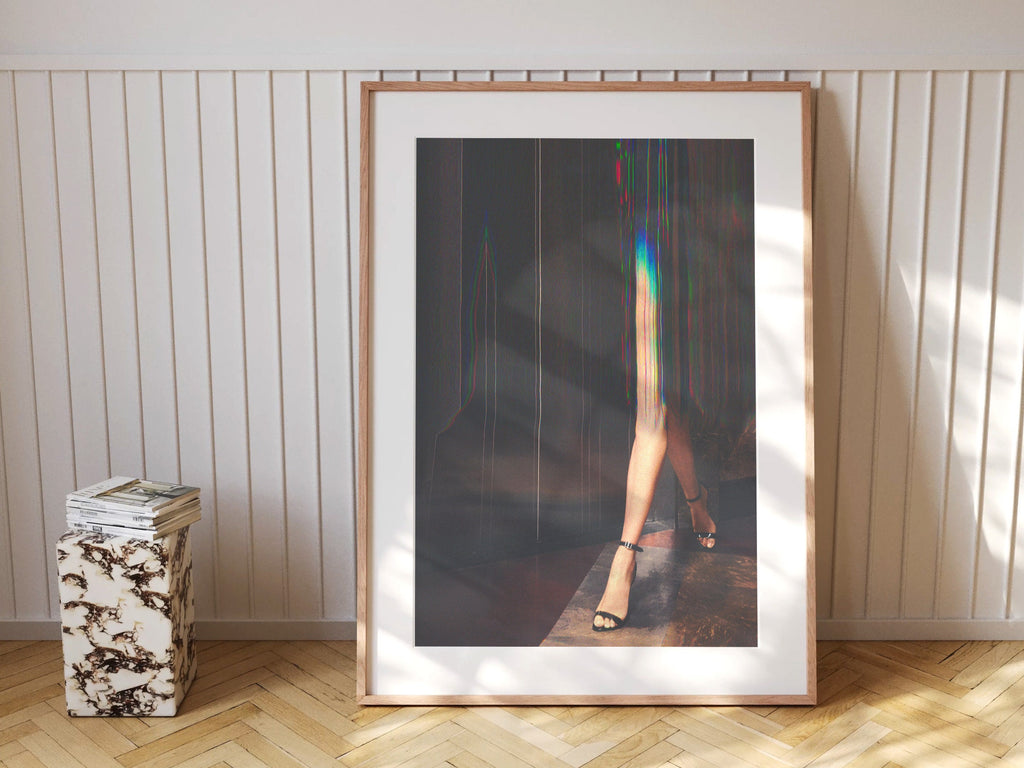 Surreal Altered Fashion Footwear Art - Abstract Colorful Wall Decor for Contemporary Home, Office, Bedroom | Untitled (173) Giclée Print