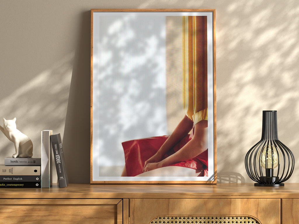 Elegant Minimalist Fashion Portrait - Soft Color Palette Wall Art for Contemporary Home Decor | Untitled (174) Giclée Print