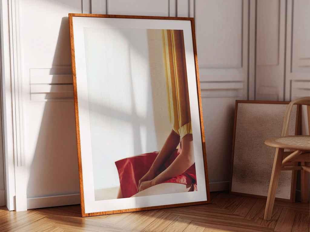 Elegant Minimalist Fashion Portrait - Soft Color Palette Wall Art for Contemporary Home Decor | Untitled (174) Giclée Print