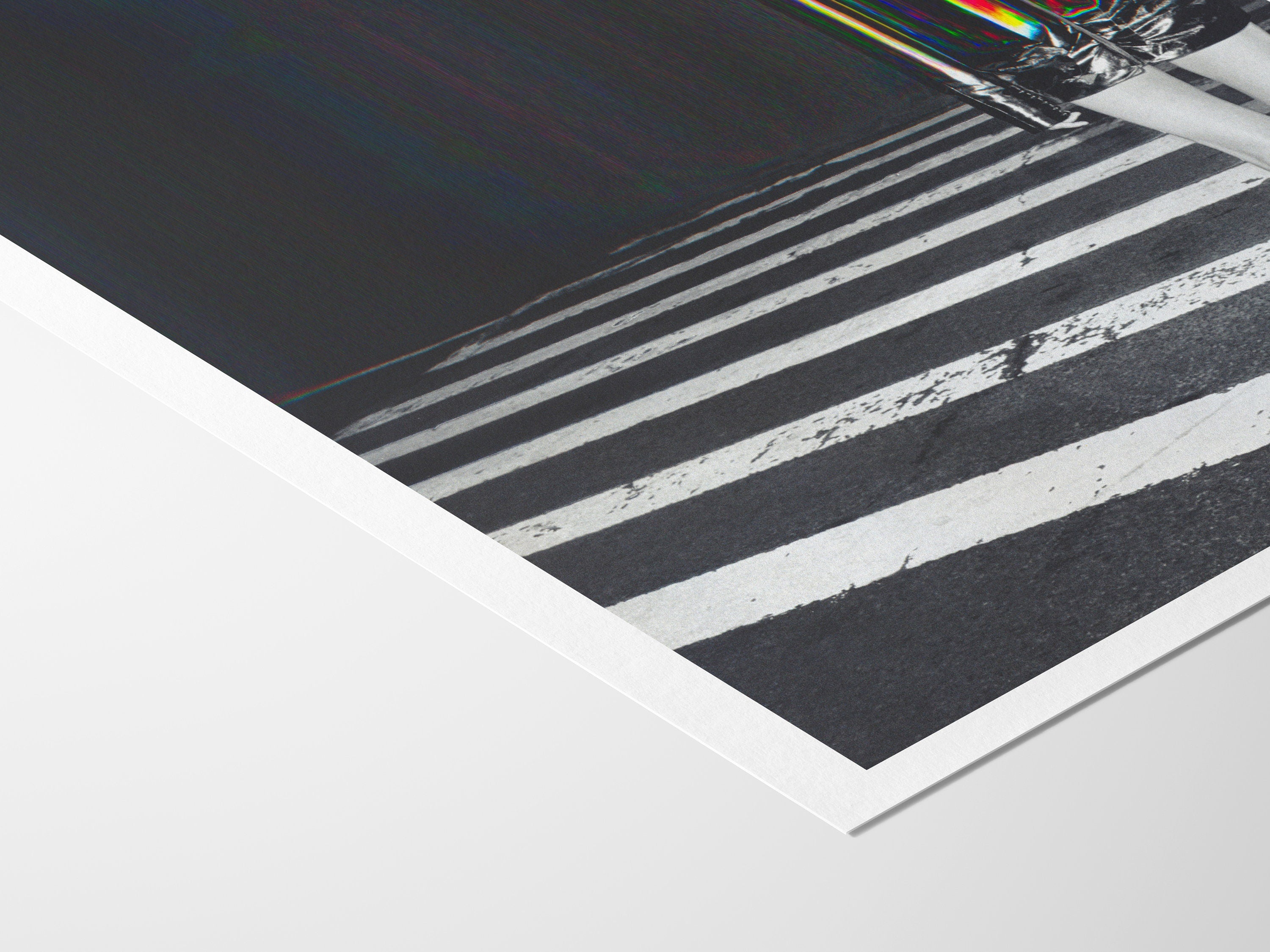 Surreal Black and White Street Fashion Art Print - Dynamic Glitch Aesthetic for Modern Home Decor | Untitled (175) Giclée Print