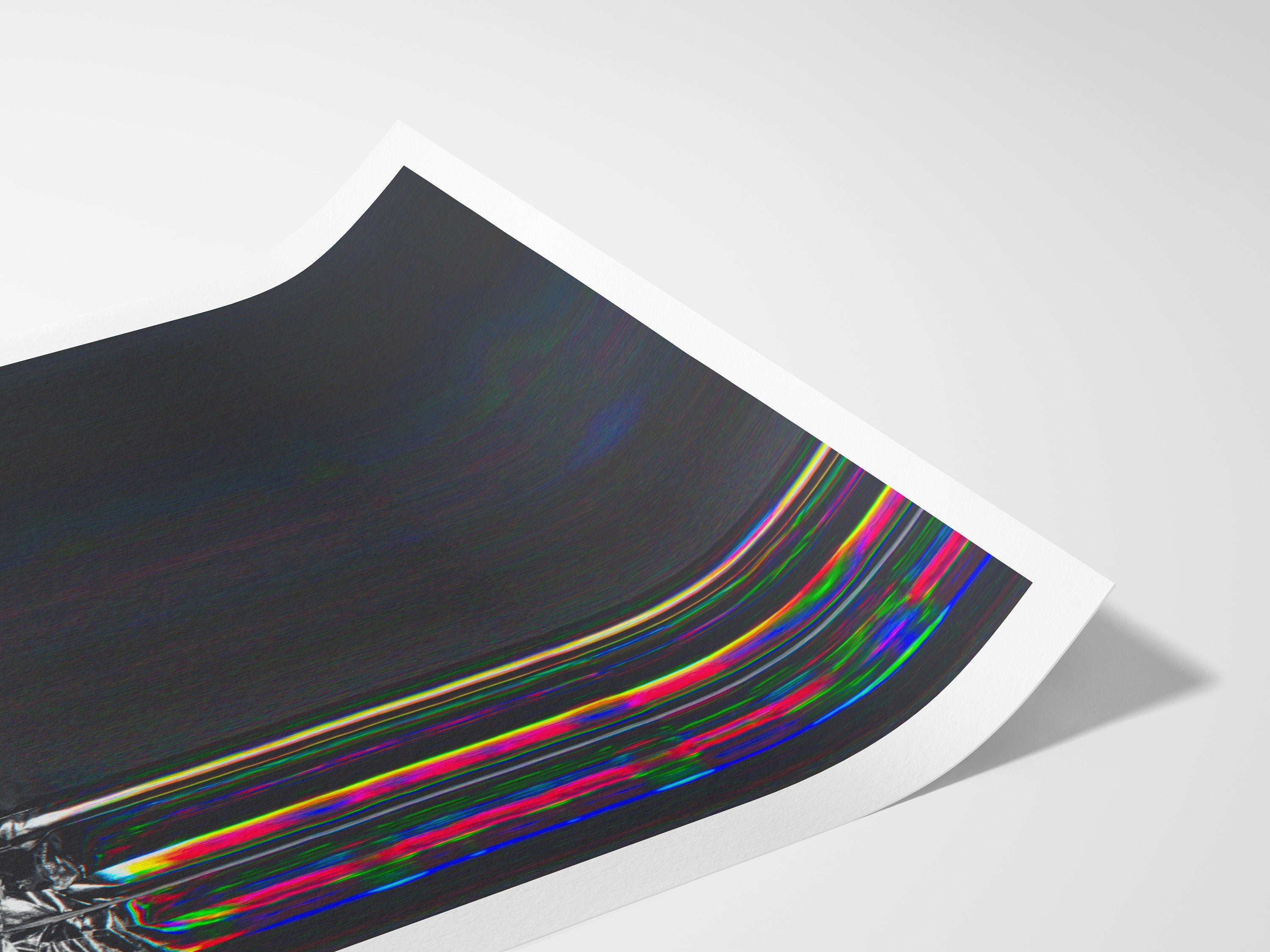 Surreal Black and White Street Fashion Art Print - Dynamic Glitch Aesthetic for Modern Home Decor | Untitled (175) Giclée Print