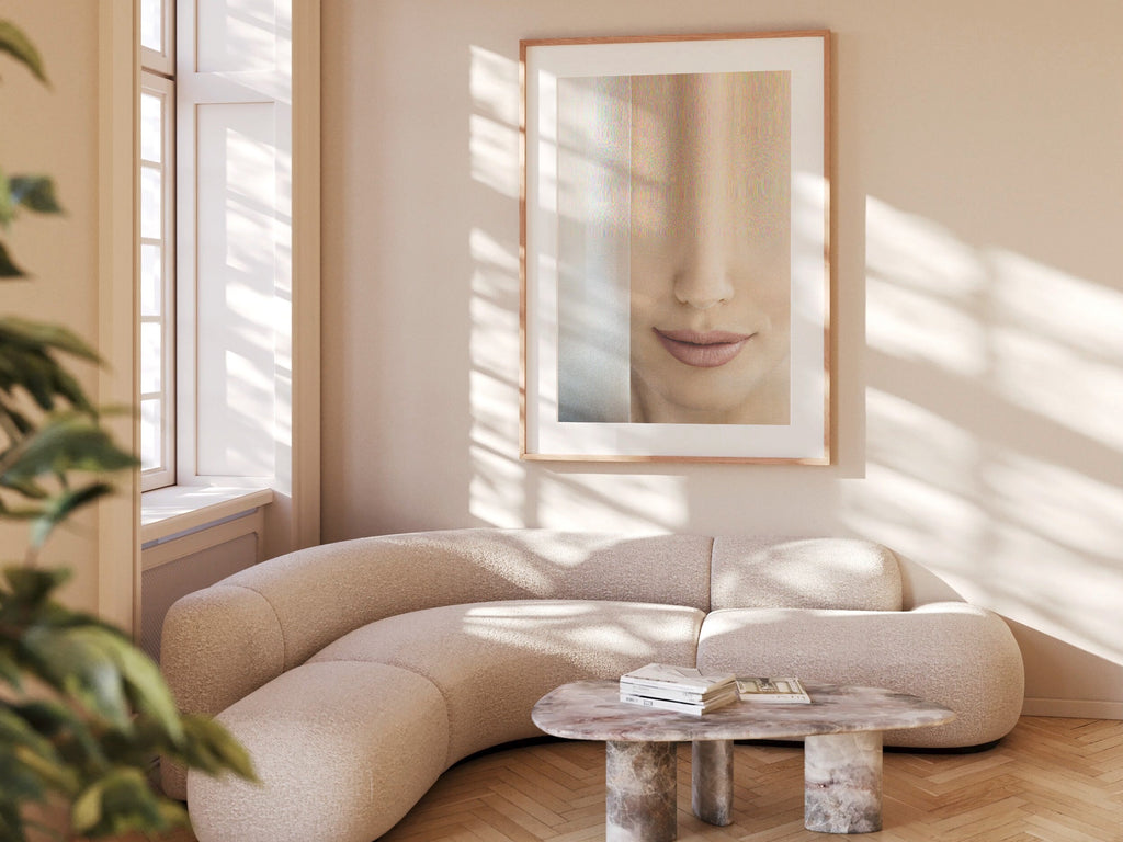 Ethereal Abstract Portrait Wall Art - Minimalist Glitch Aesthetic for Elegant Home Decor | Untitled (176) Giclée Print