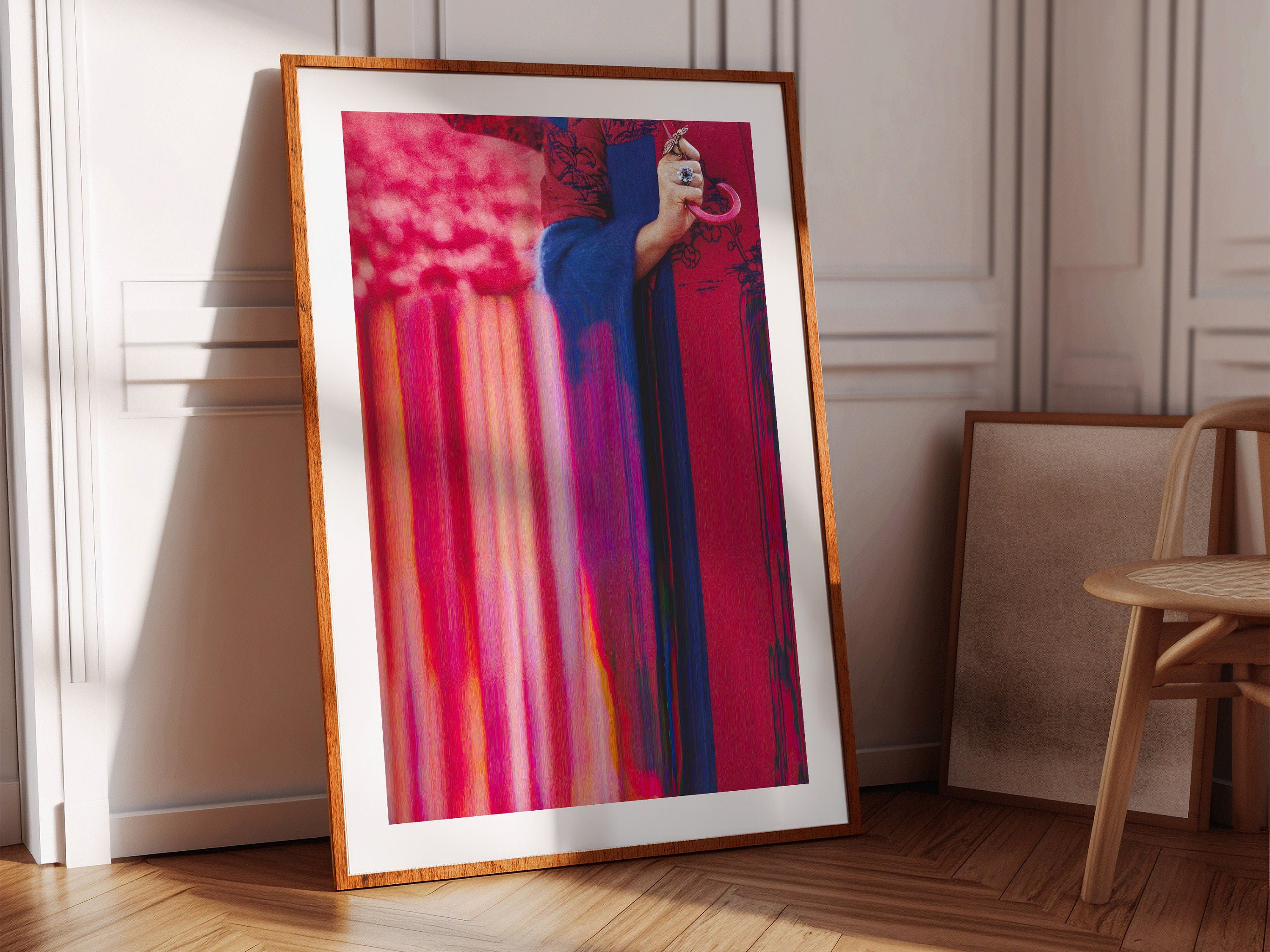 Vibrant Altered Fashion Portrait - Bold Colorful Wall Art for Contemporary Living Room and Bedroom Decor | Untitled (178) Giclée Print