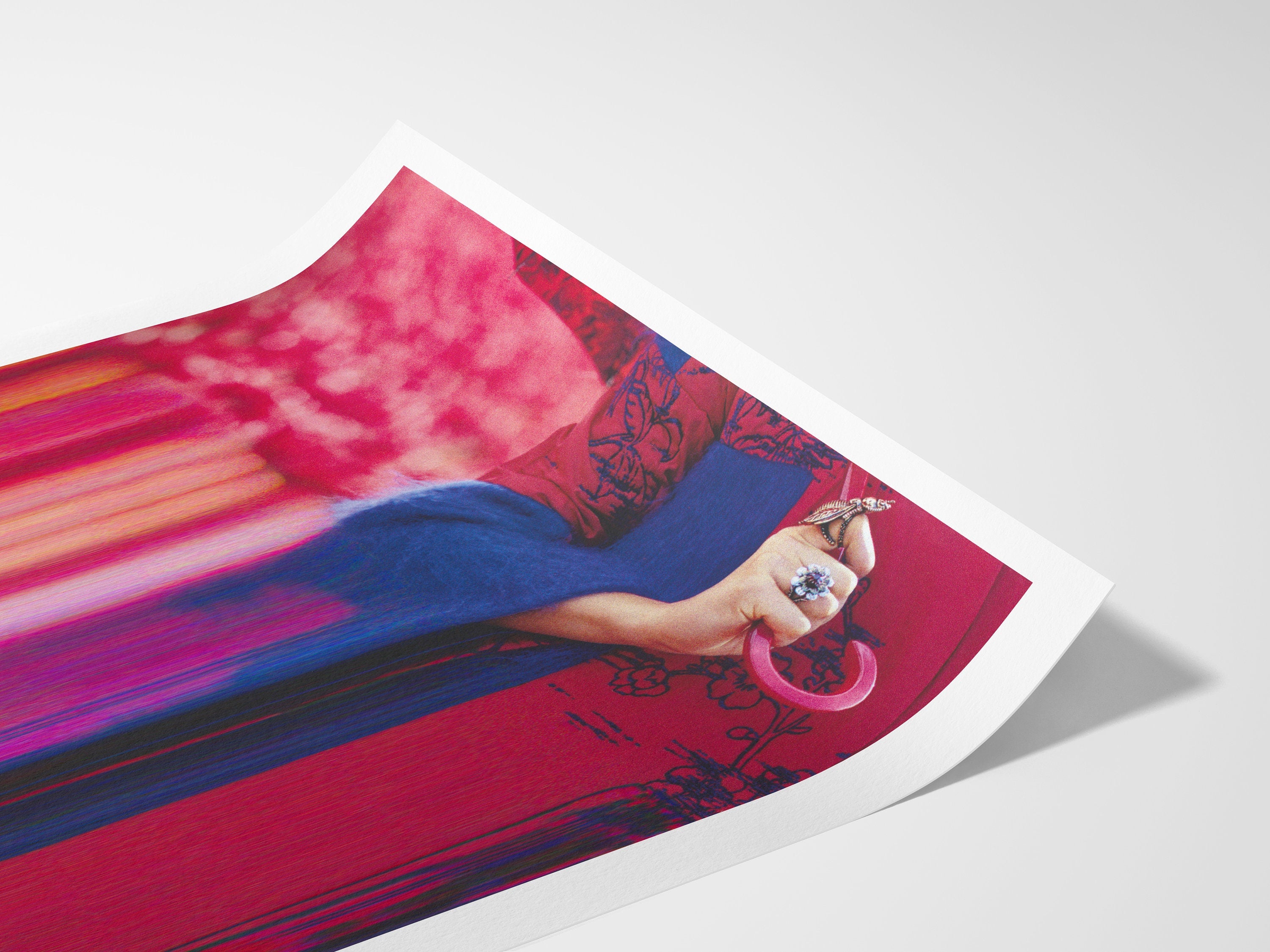 Vibrant Altered Fashion Portrait - Bold Colorful Wall Art for Contemporary Living Room and Bedroom Decor | Untitled (178) Giclée Print