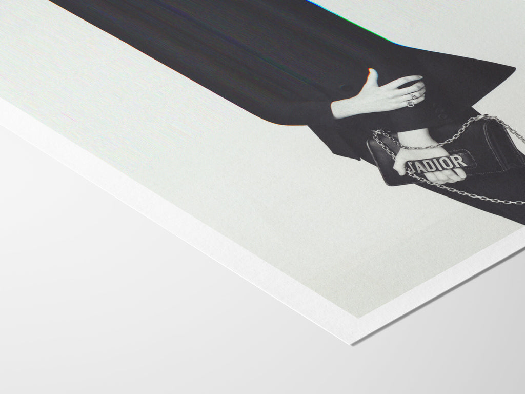 Minimalist Black and White Altered Portrait Wall Art - Luxury Fashion Photo Decor for Living Room, Bedroom | Untitled (179) Giclée Print