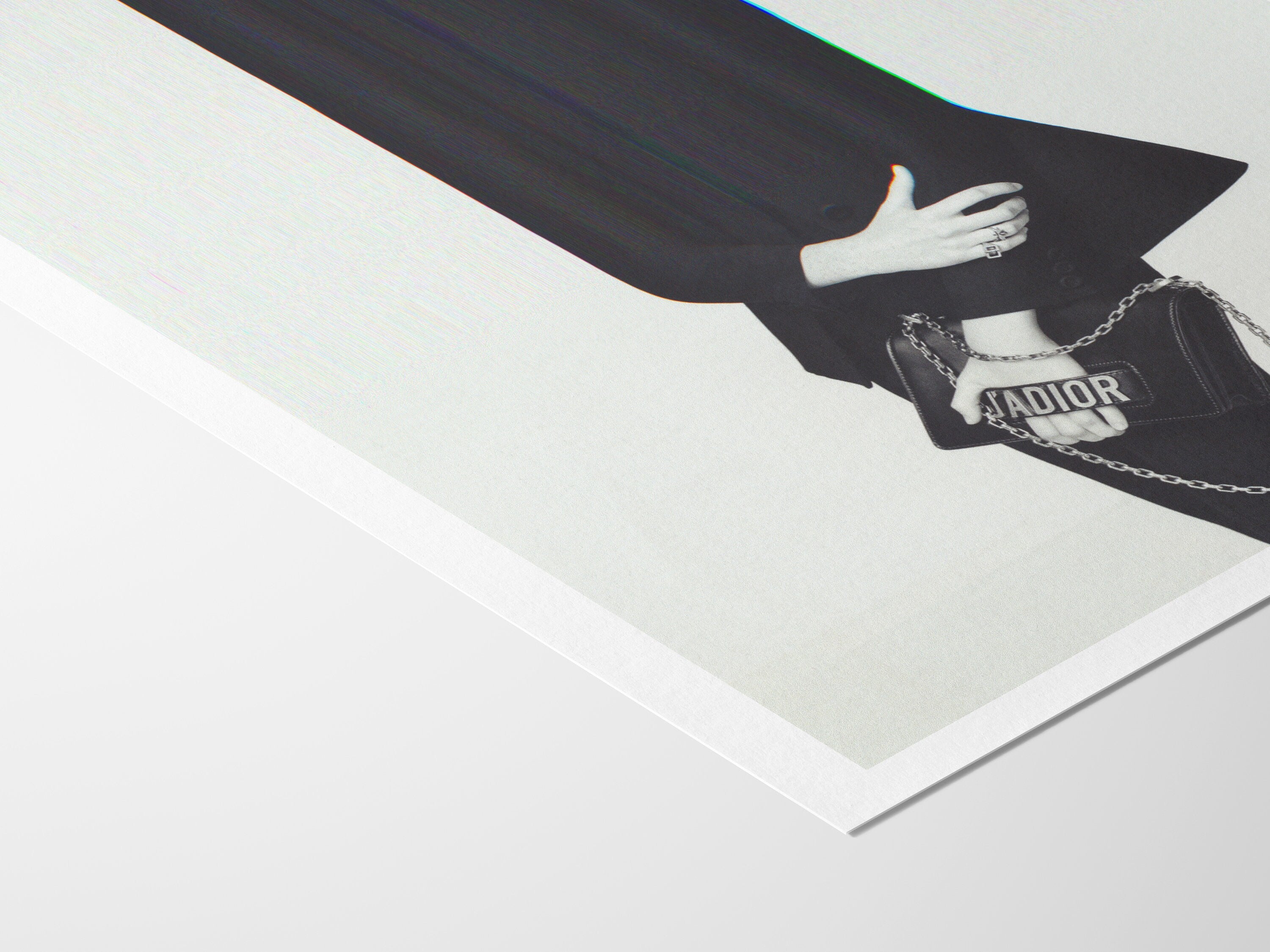 Minimalist Black and White Altered Portrait Wall Art - Luxury Fashion Photo Decor for Living Room, Bedroom | Untitled (179) Giclée Print