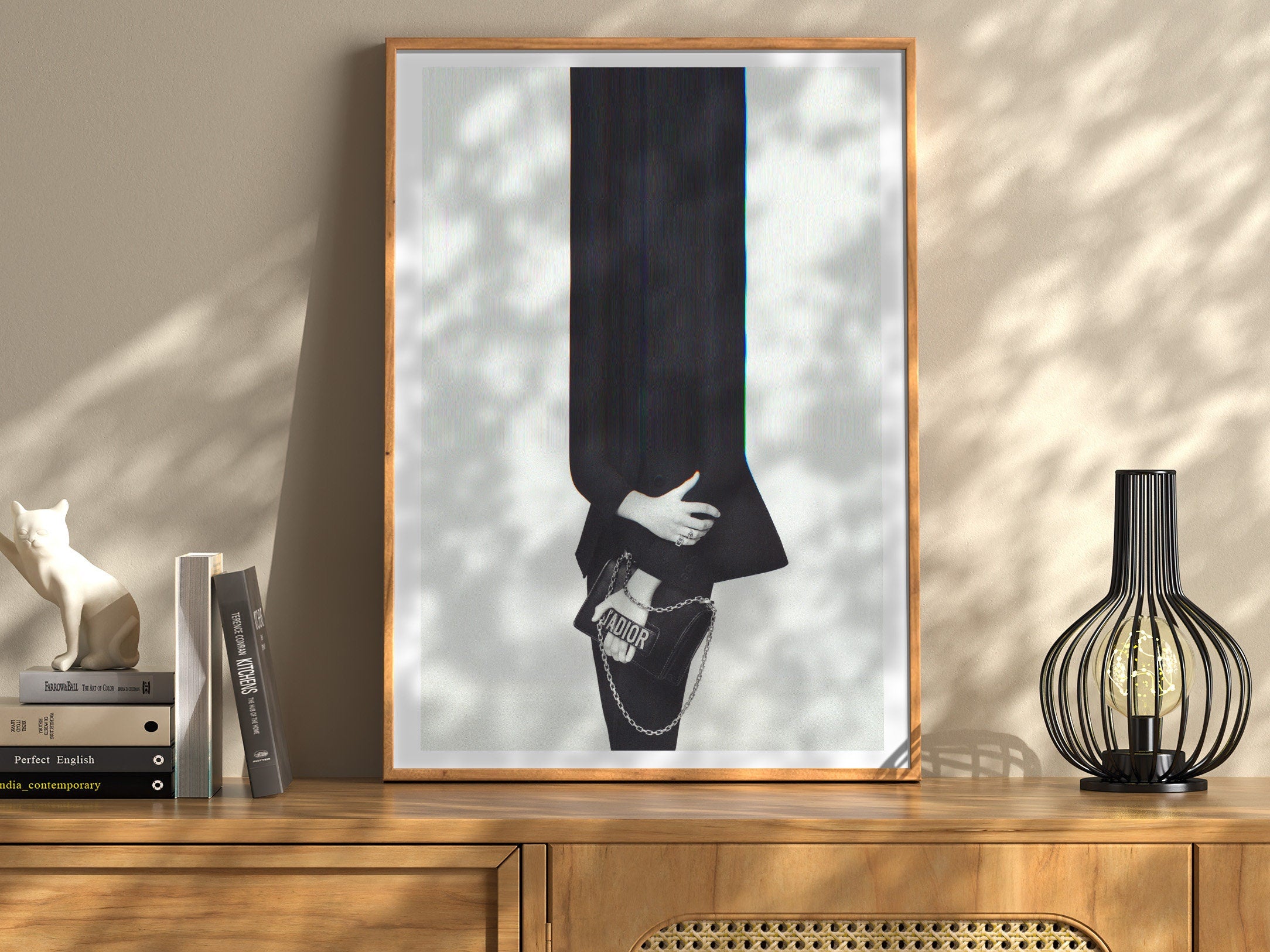 Minimalist Black and White Altered Portrait Wall Art - Luxury Fashion Photo Decor for Living Room, Bedroom | Untitled (179) Giclée Print