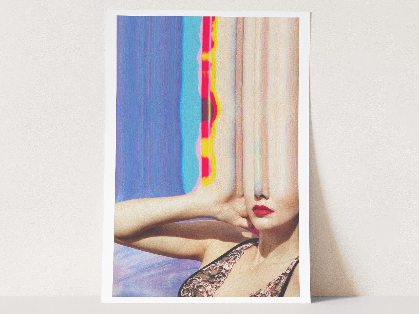 Surreal Altered Fashion Photo Art - Trippy Colorful Psychedelic Wall Decor for Home, Office, Living, Dining | Untitled (180) Giclée Print