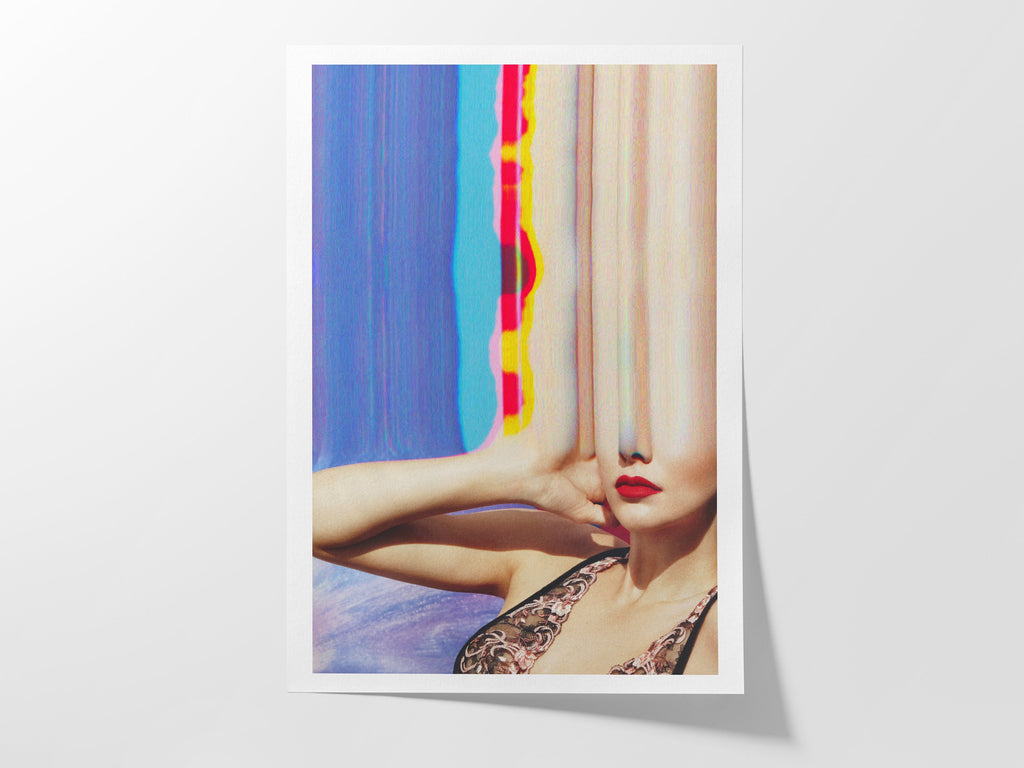 Surreal Altered Fashion Photo Art - Trippy Colorful Psychedelic Wall Decor for Home, Office, Living, Dining | Untitled (180) Giclée Print