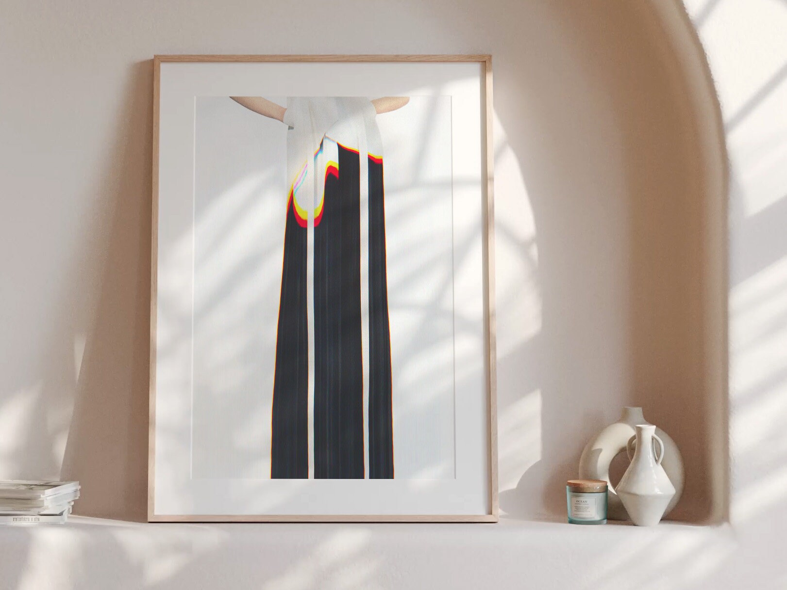 Elegant Abstract Fashion Portrait - Colorful Surreal Wall Art for Contemporary Home Decor | Untitled (181) Giclée Print