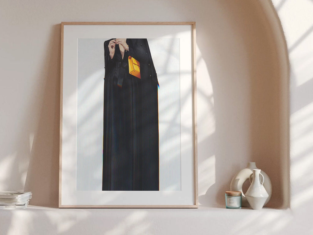 Chic Minimalist Black Fashion Portrait - Elegant Wall Art for Contemporary Home Decor and Stylish Spaces | Untitled (183) Giclée Print