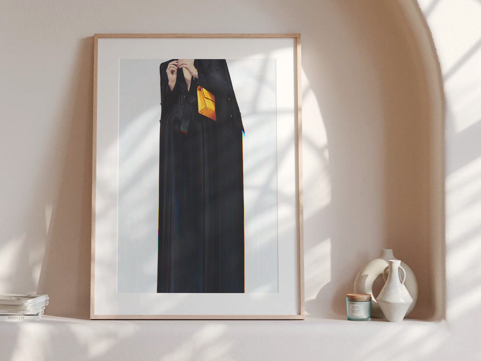 Chic Minimalist Black Fashion Portrait - Elegant Wall Art for Contemporary Home Decor and Stylish Spaces | Untitled (183) Giclée Print