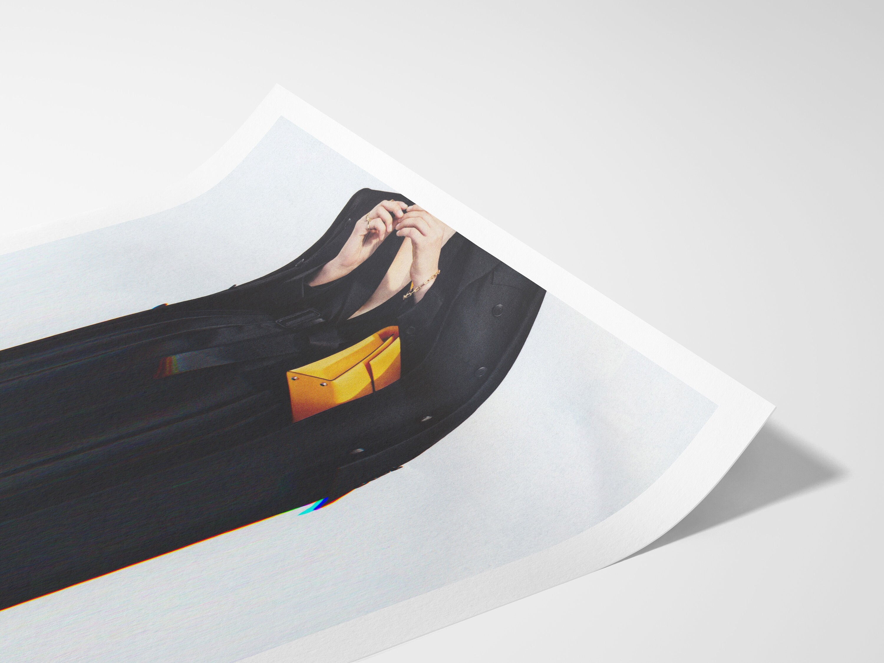 Chic Minimalist Black Fashion Portrait - Elegant Wall Art for Contemporary Home Decor and Stylish Spaces | Untitled (183) Giclée Print