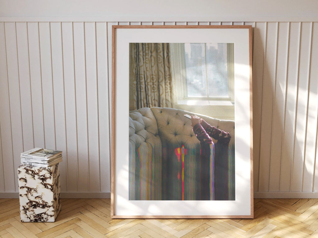 Surreal Altered Photo Art of Relaxation – Colorful Glitch Aesthetic Wall Decor for Home or Office | Untitled (186) Giclée Print