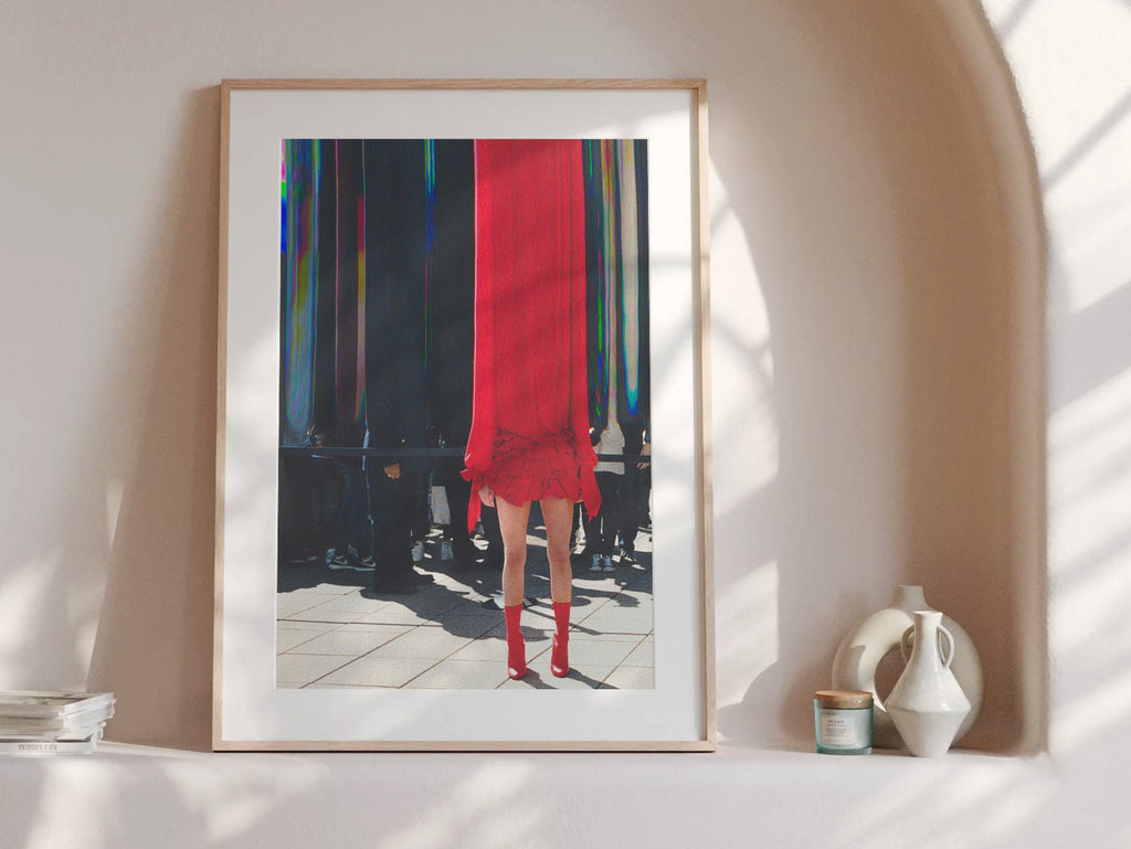 Surreal Red Fashion Statement Art Print - Bold Contemporary Decor for Living Room, Bedroom, or Office | Untitled (187) Giclée Print