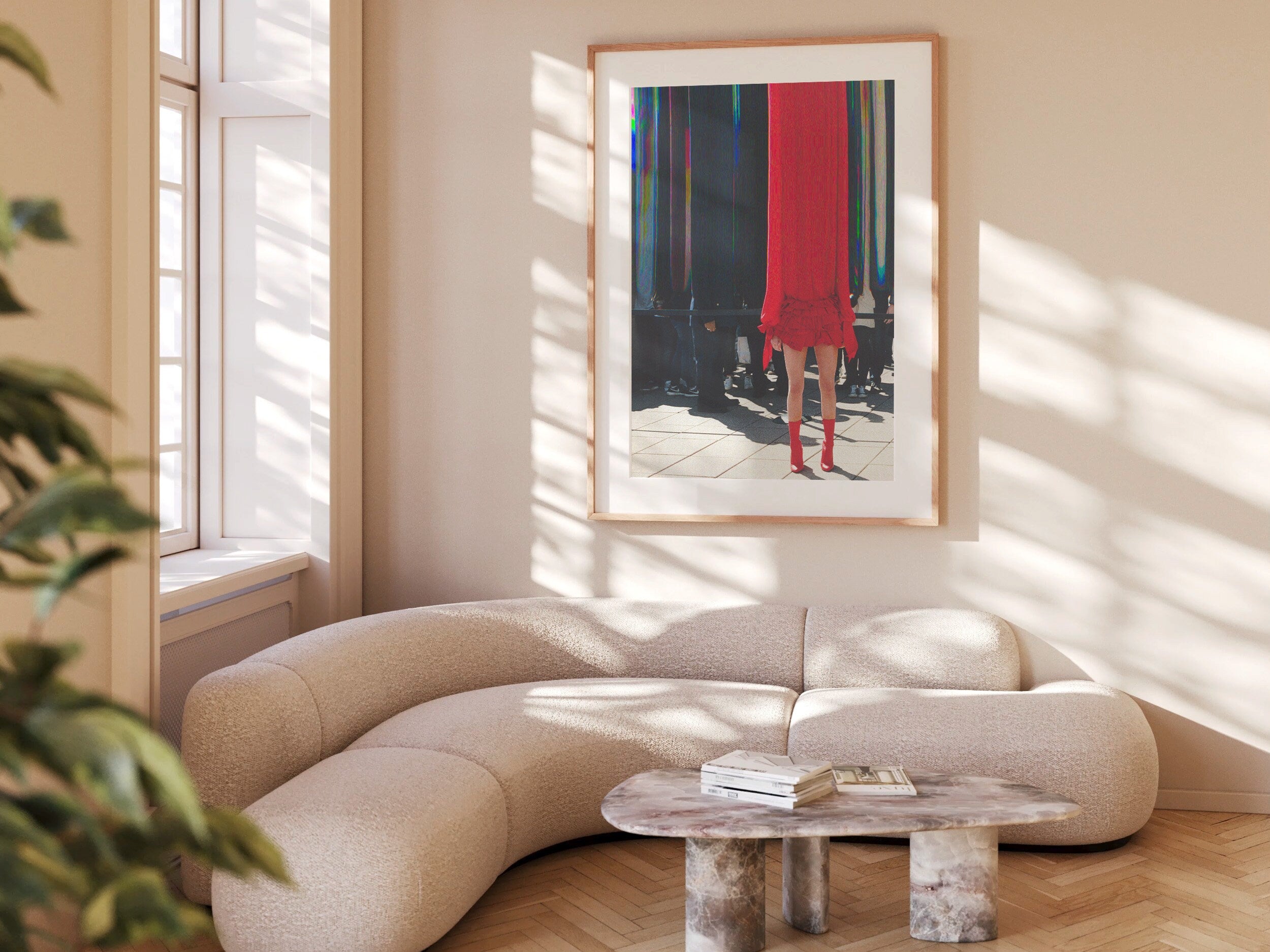 Surreal Red Fashion Statement Art Print - Bold Contemporary Decor for Living Room, Bedroom, or Office | Untitled (187) Giclée Print