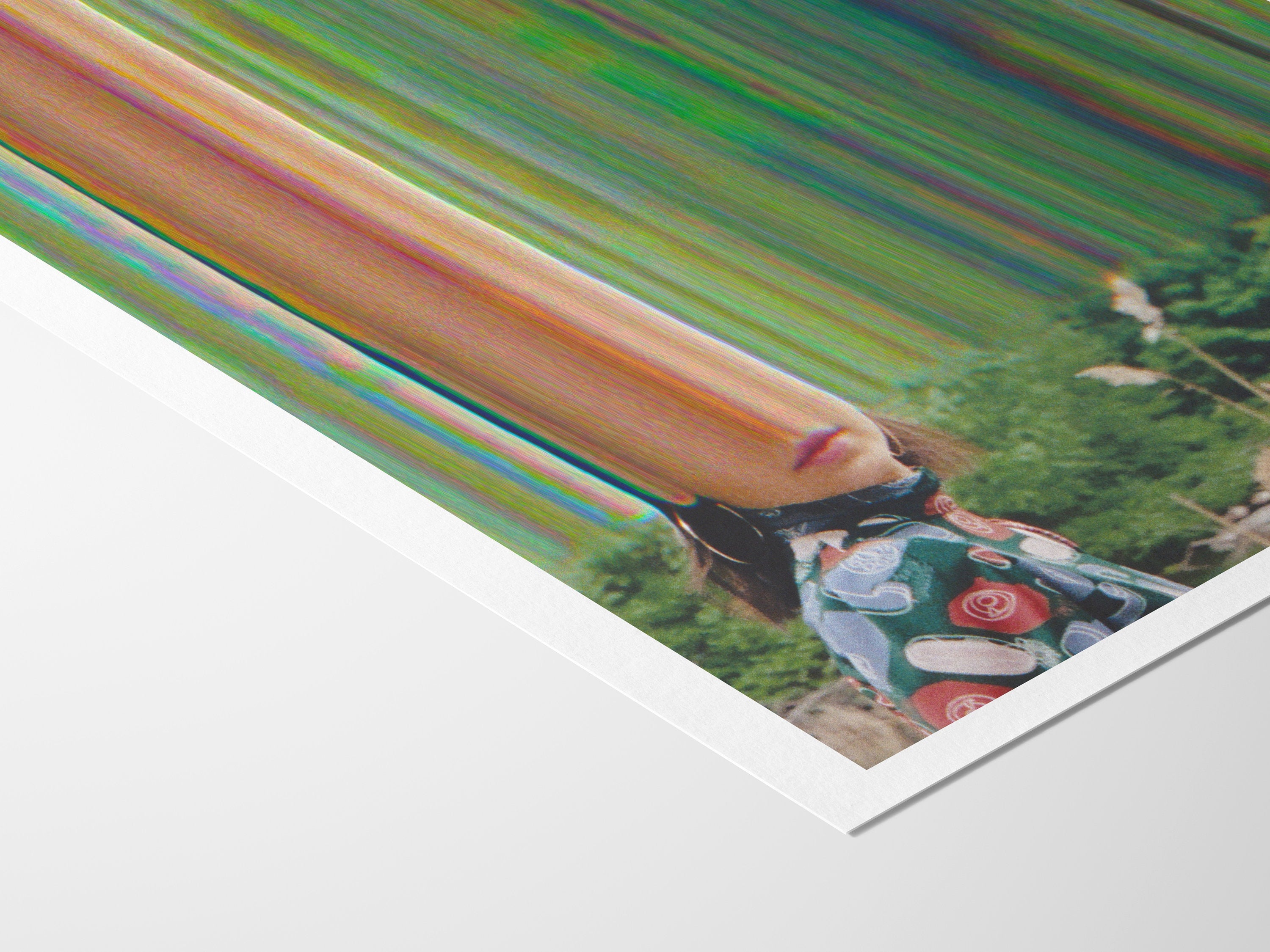 Trippy Altered Portrait Photo - Lush Green Psychedelic Fashion Wall Decor For Living, Bedroom, Home, Office | Untitled (191) Giclée Print