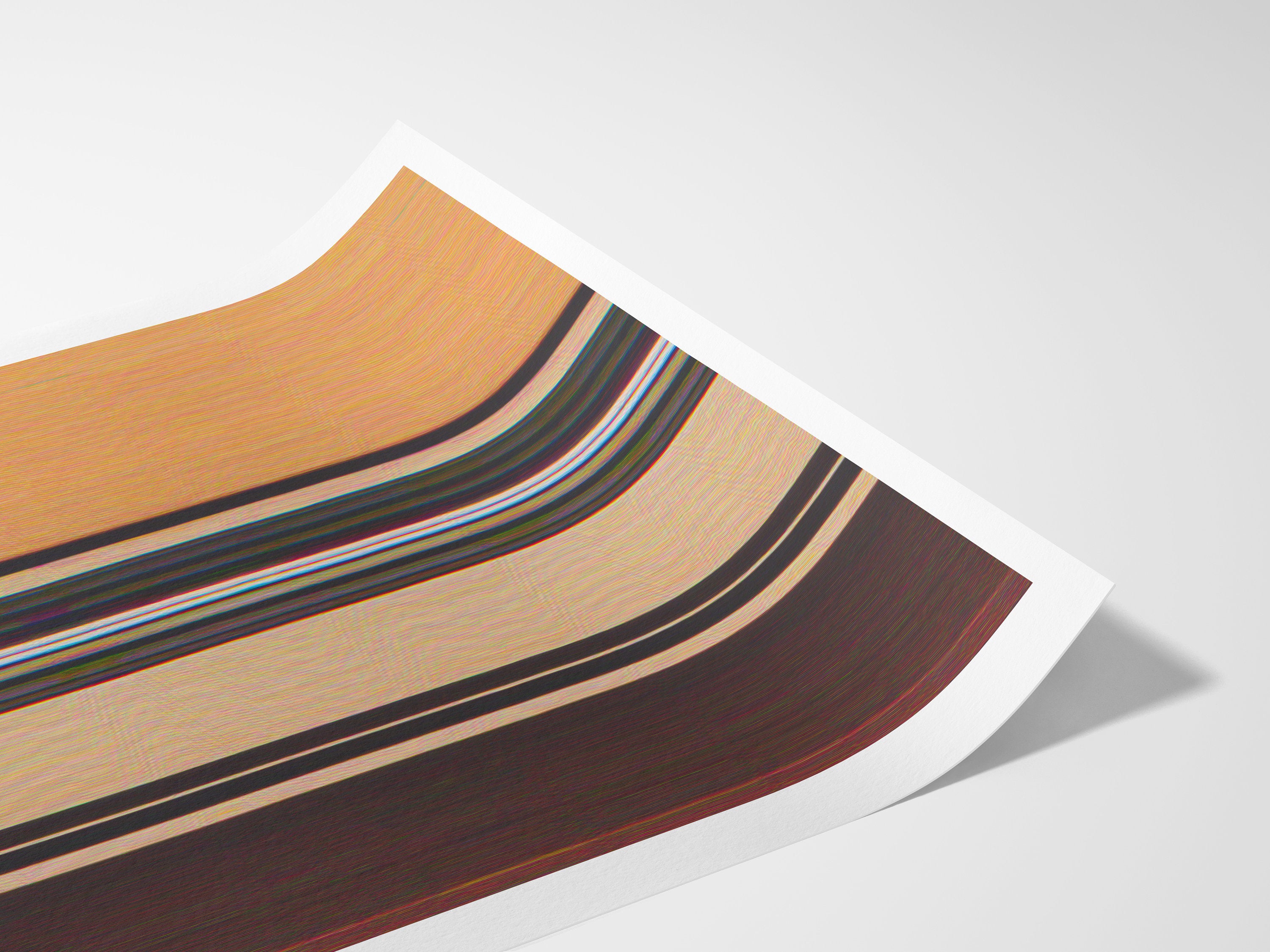 Abstract Altered Fashion Portrait Art - Vertical, Neutral, Tan, Orange, Brown Wall Decor for Home, Office | Untitled (193) Giclée Print