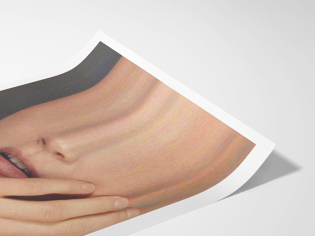 Glitch Altered Woman's Watch Ad Portrait Photo Art - Funky Postmodern Wall Decor for Home, Office, Bedroom | Untitled (195) Giclée Print